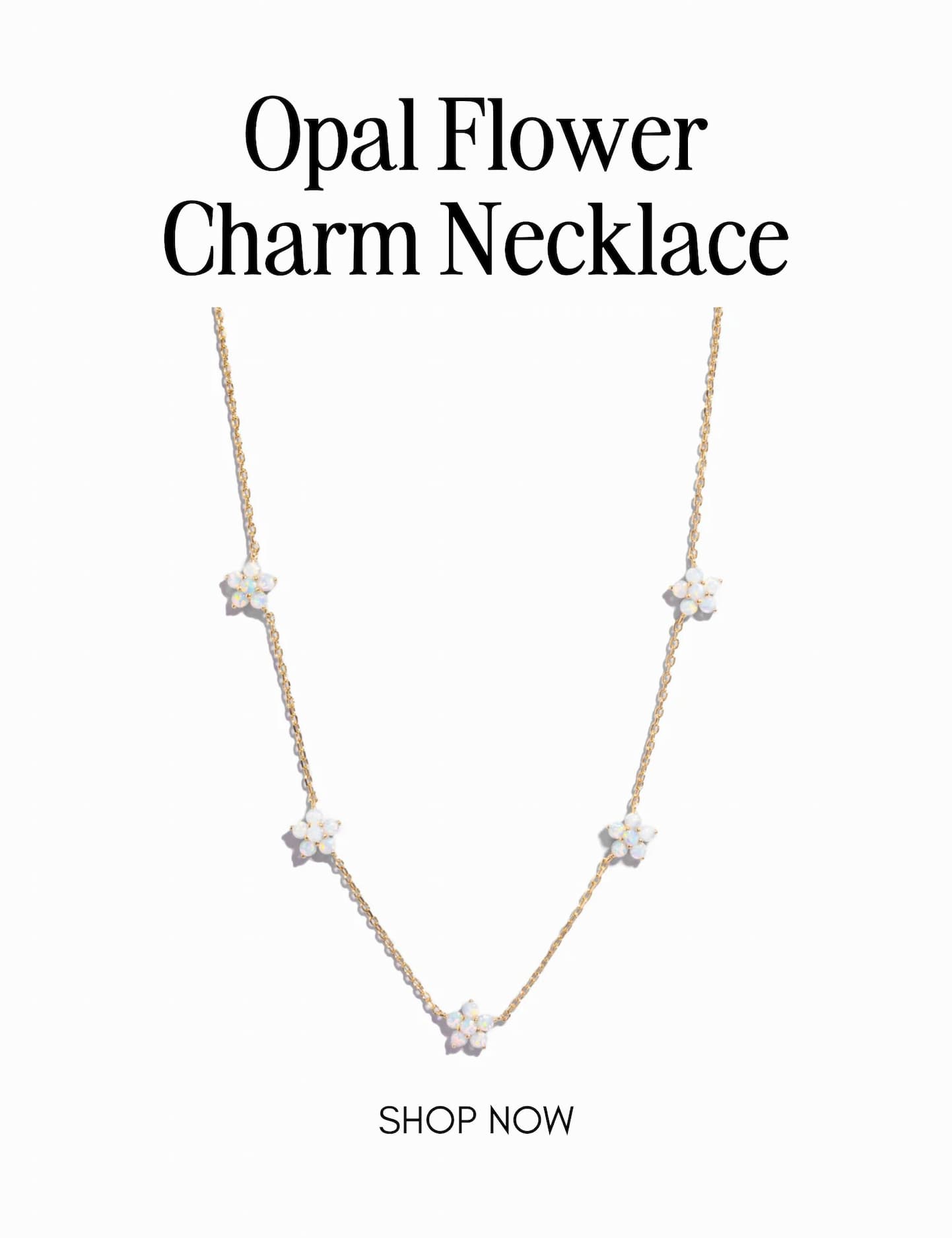 opal flower necklace