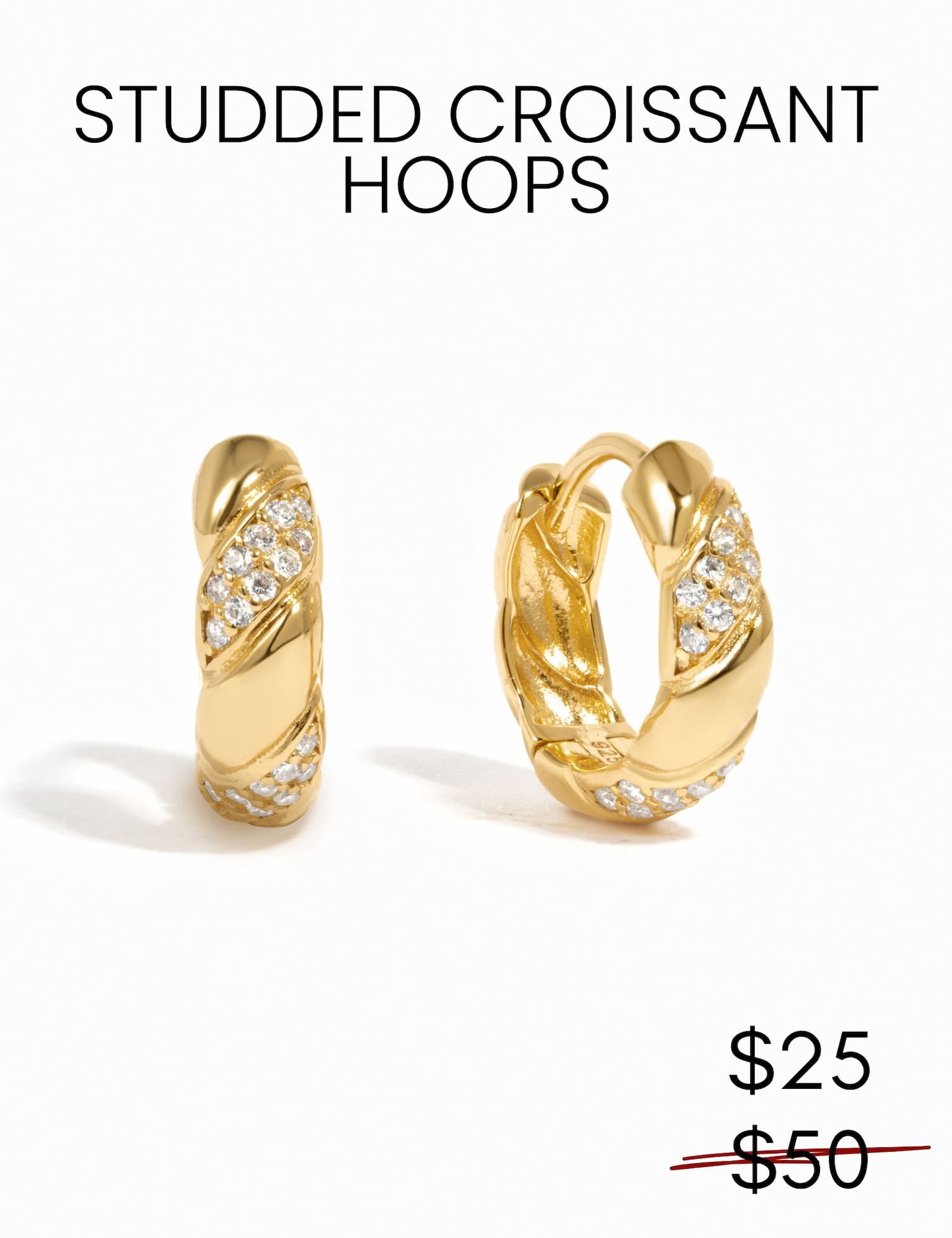 studded hoops