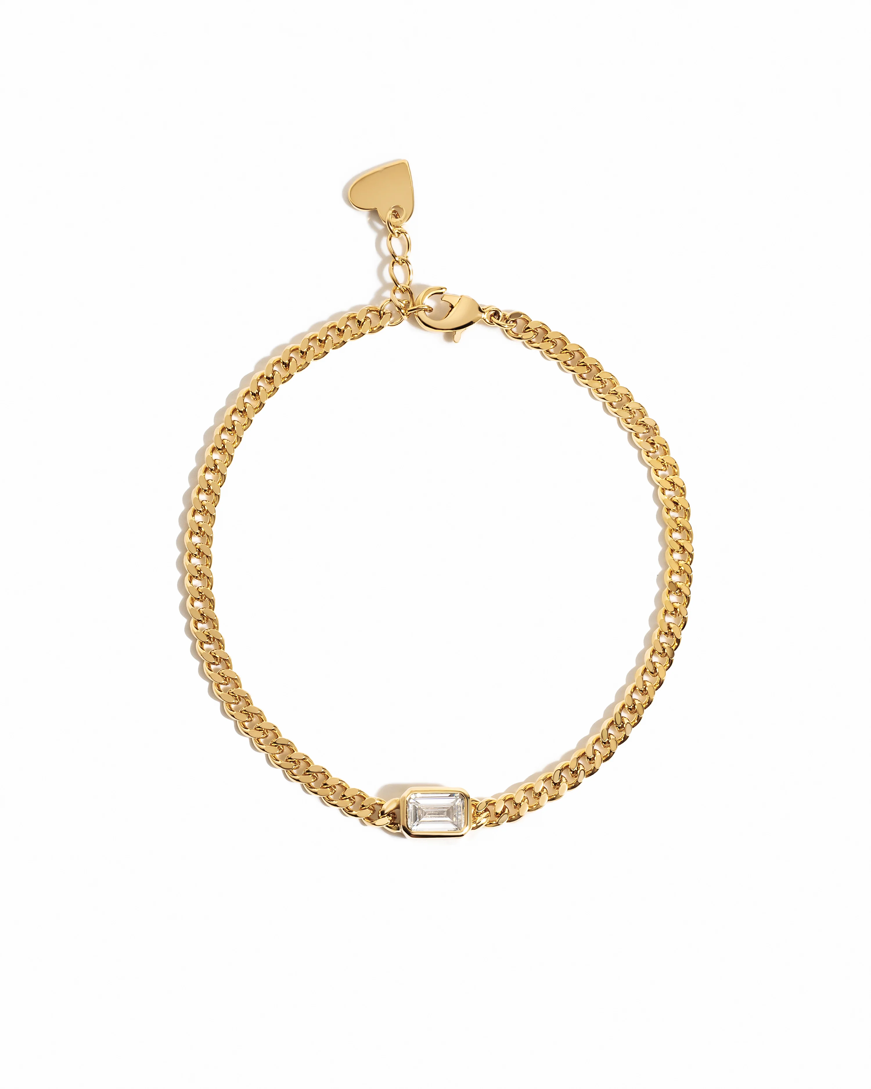 Image of Bezel Baguette Diamond Bracelet