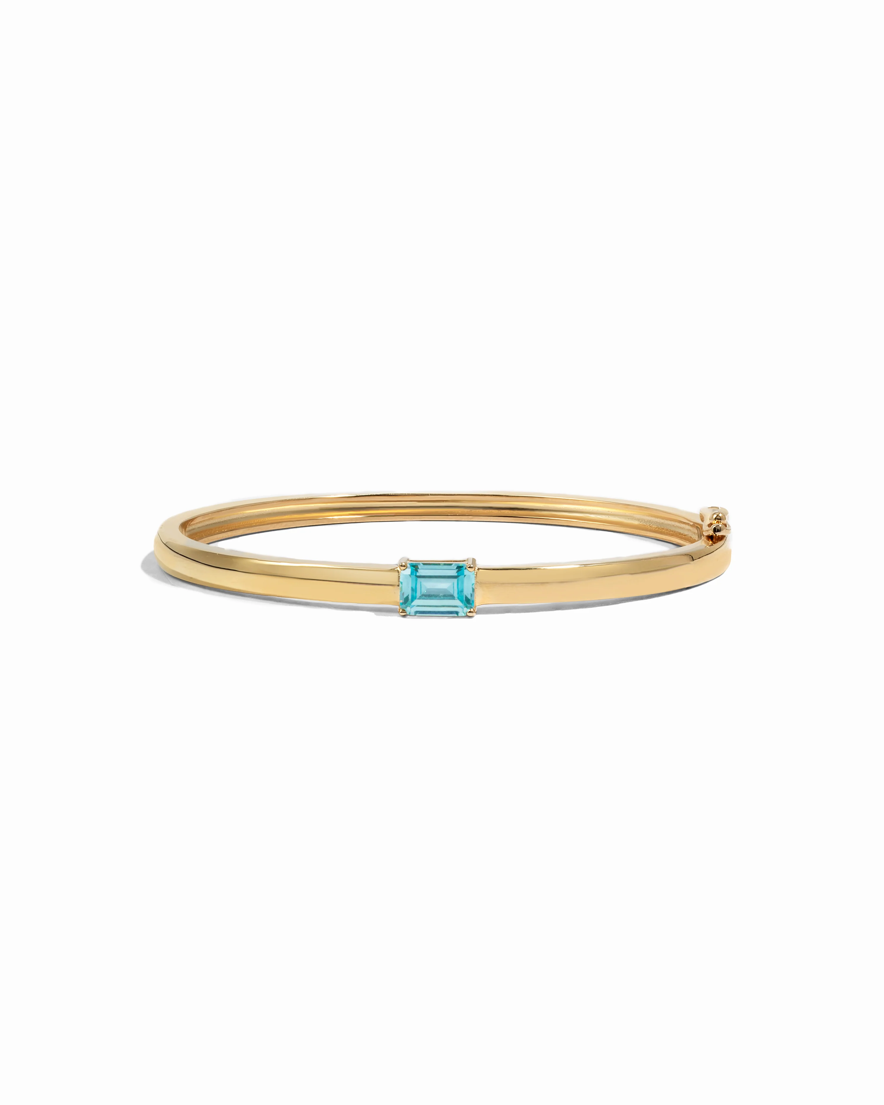 Image of Aquamarine Baguette Bangle