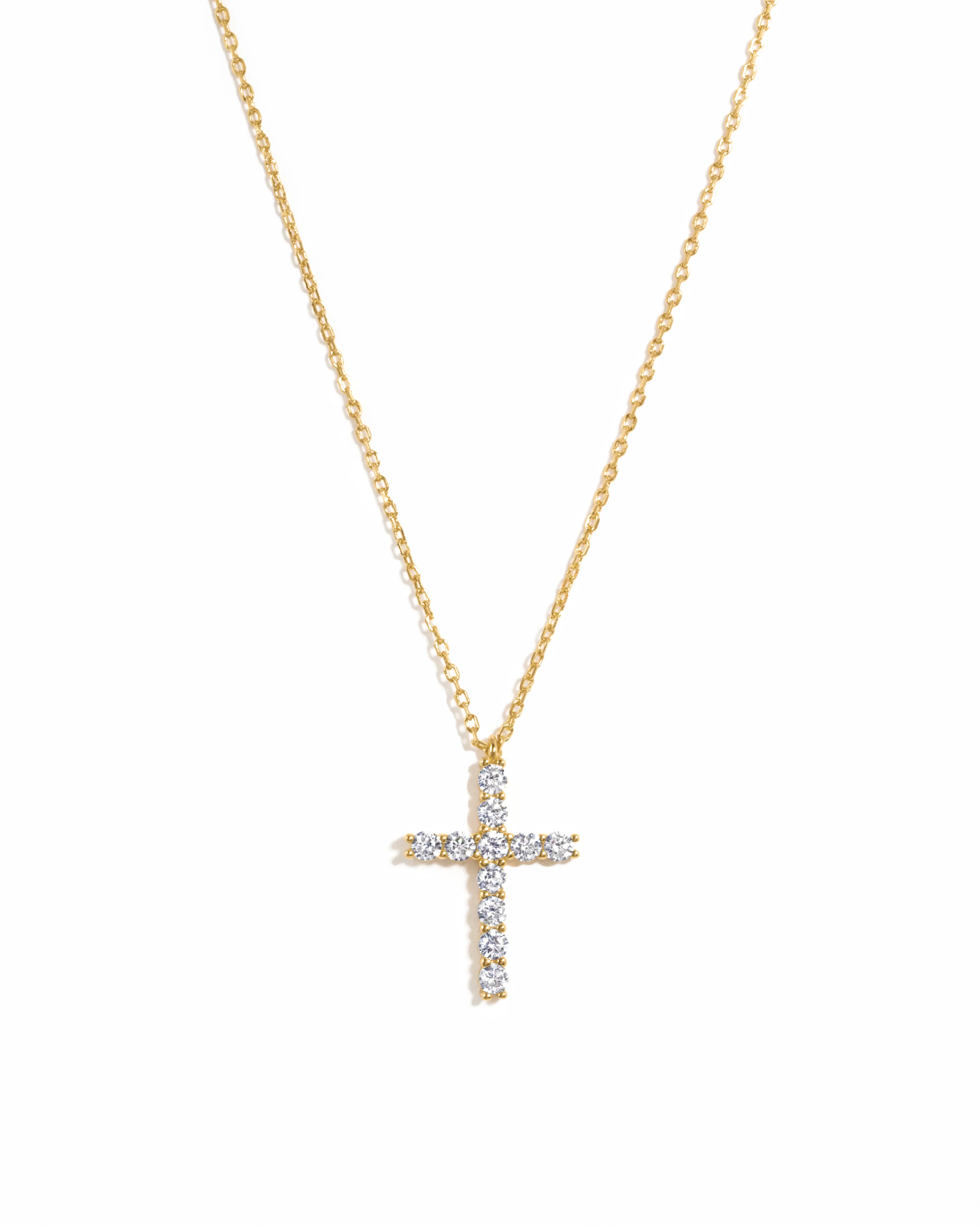 Image of Large Studded Cross Necklace