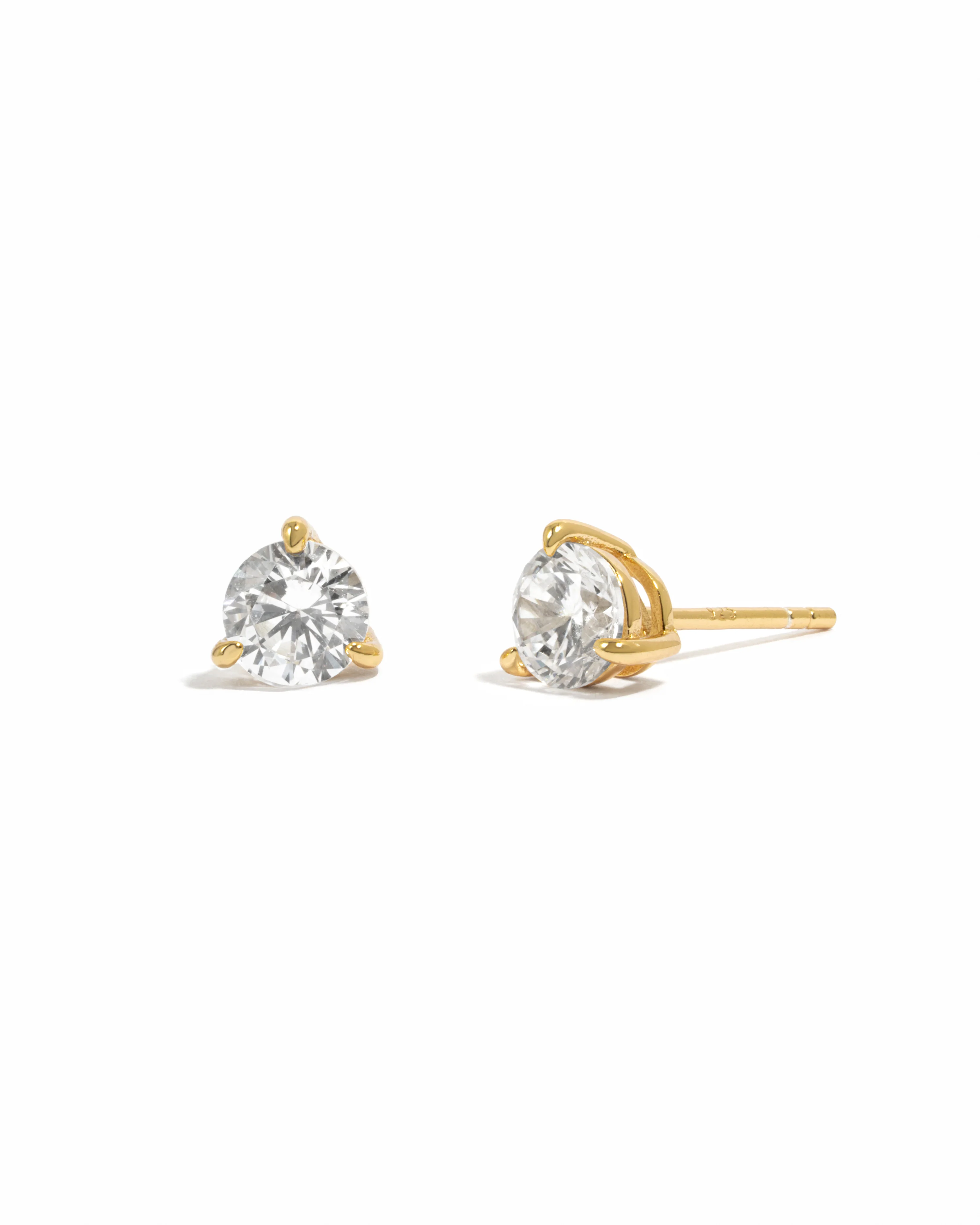 Image of 5mm Round Solitaire Stud Earrings