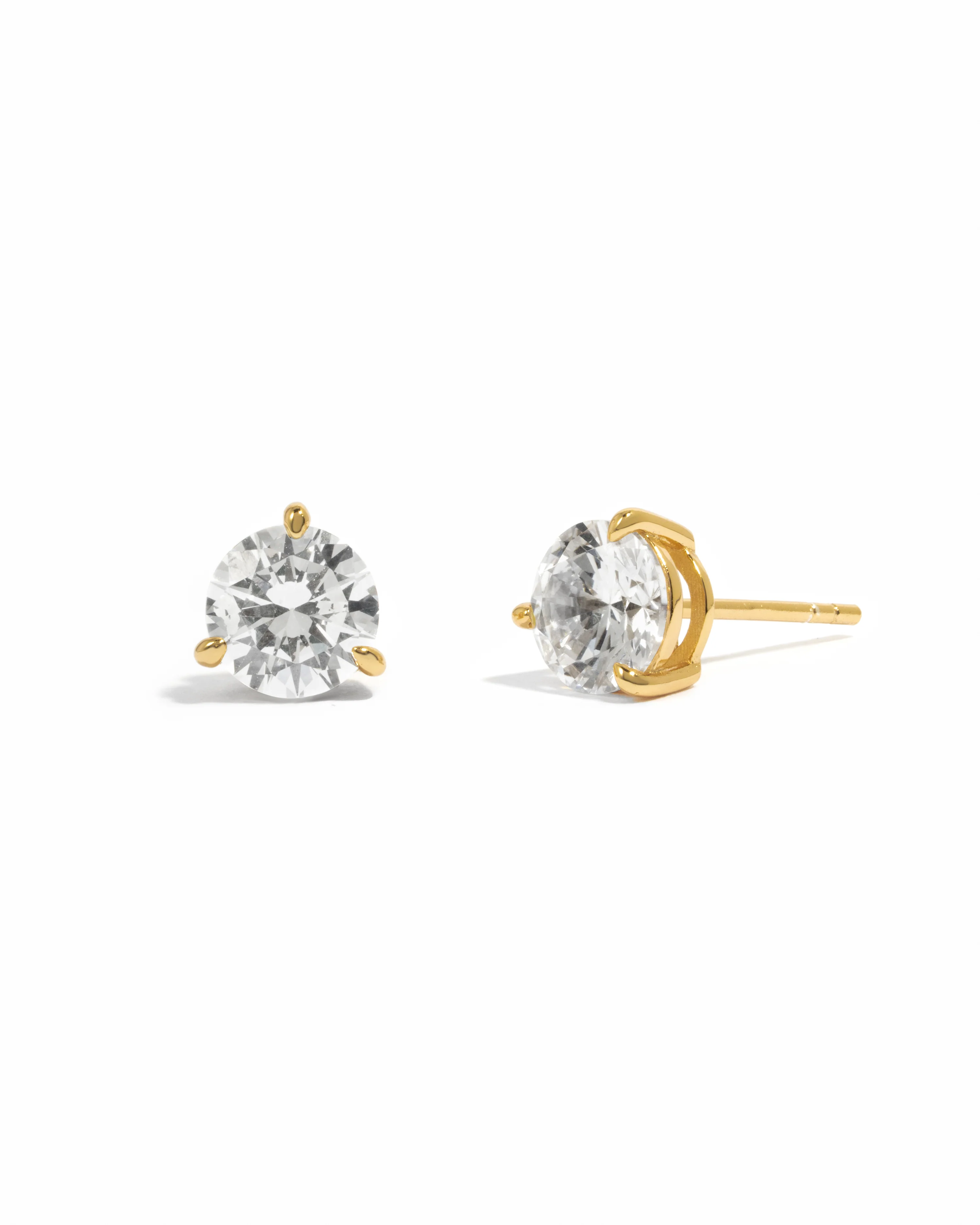 Image of 6.5mm Round Solitaire Stud Earrings