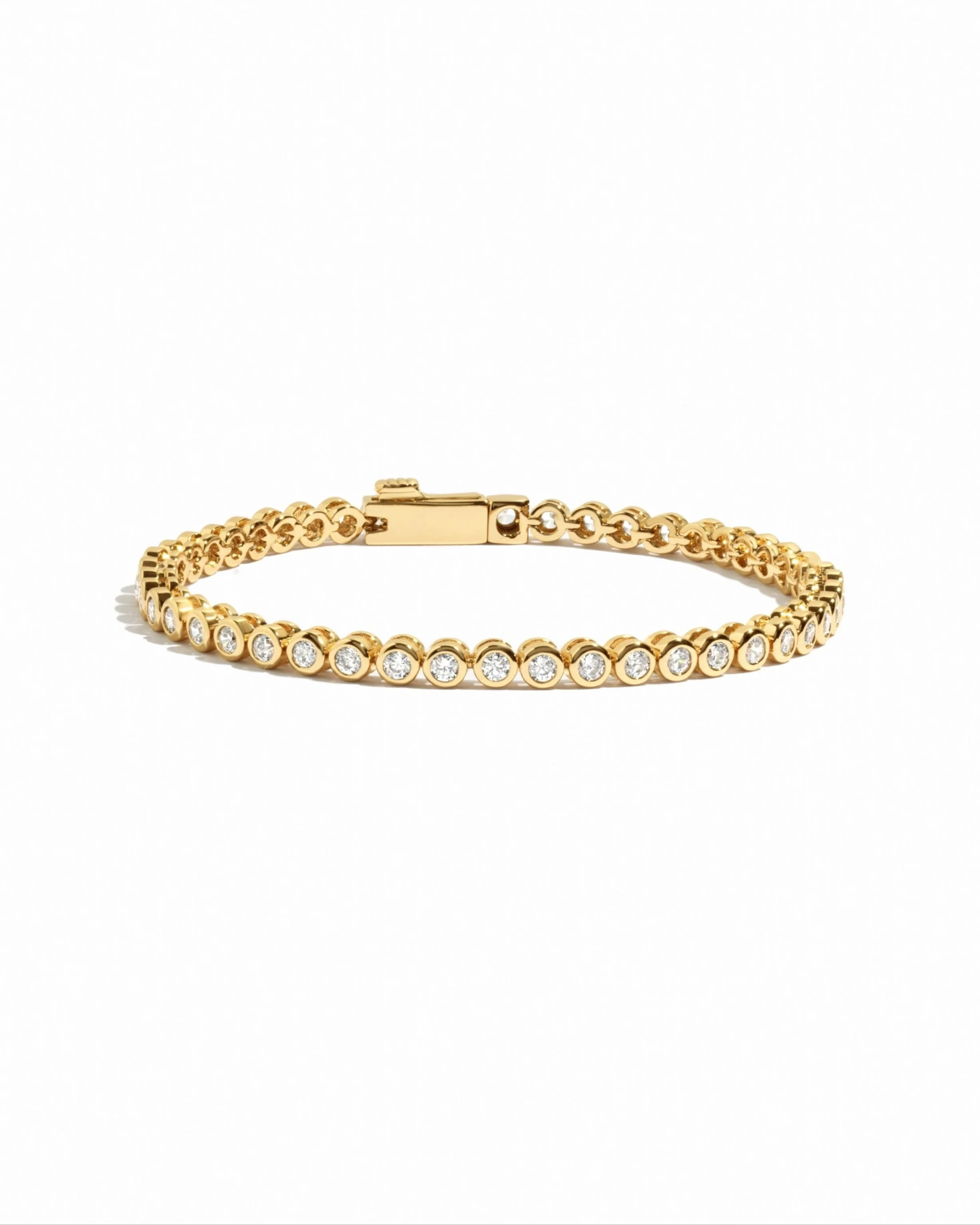 Image of Mini Round Bezel Tennis Bracelet