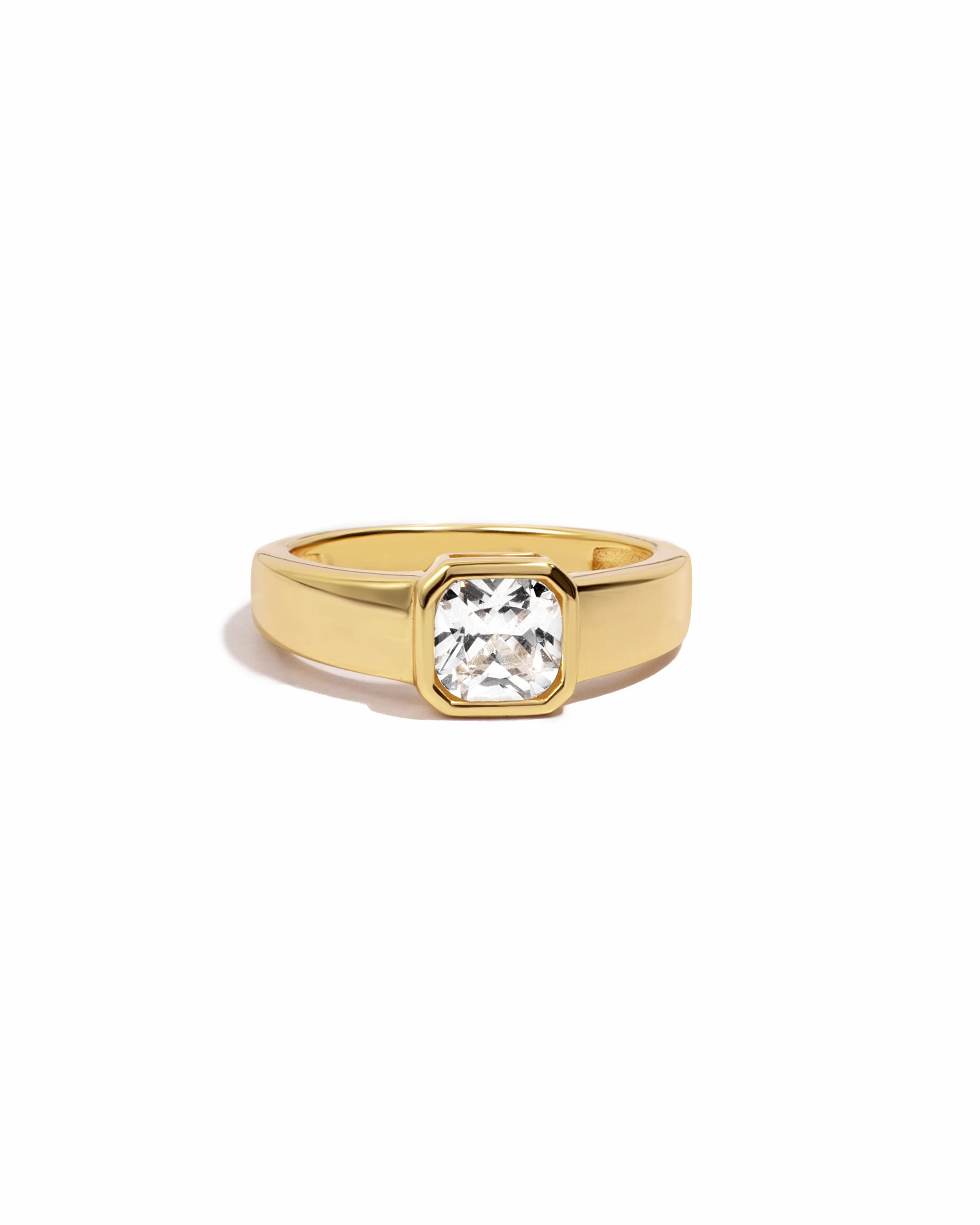 Image of Square Bezel Dome Ring