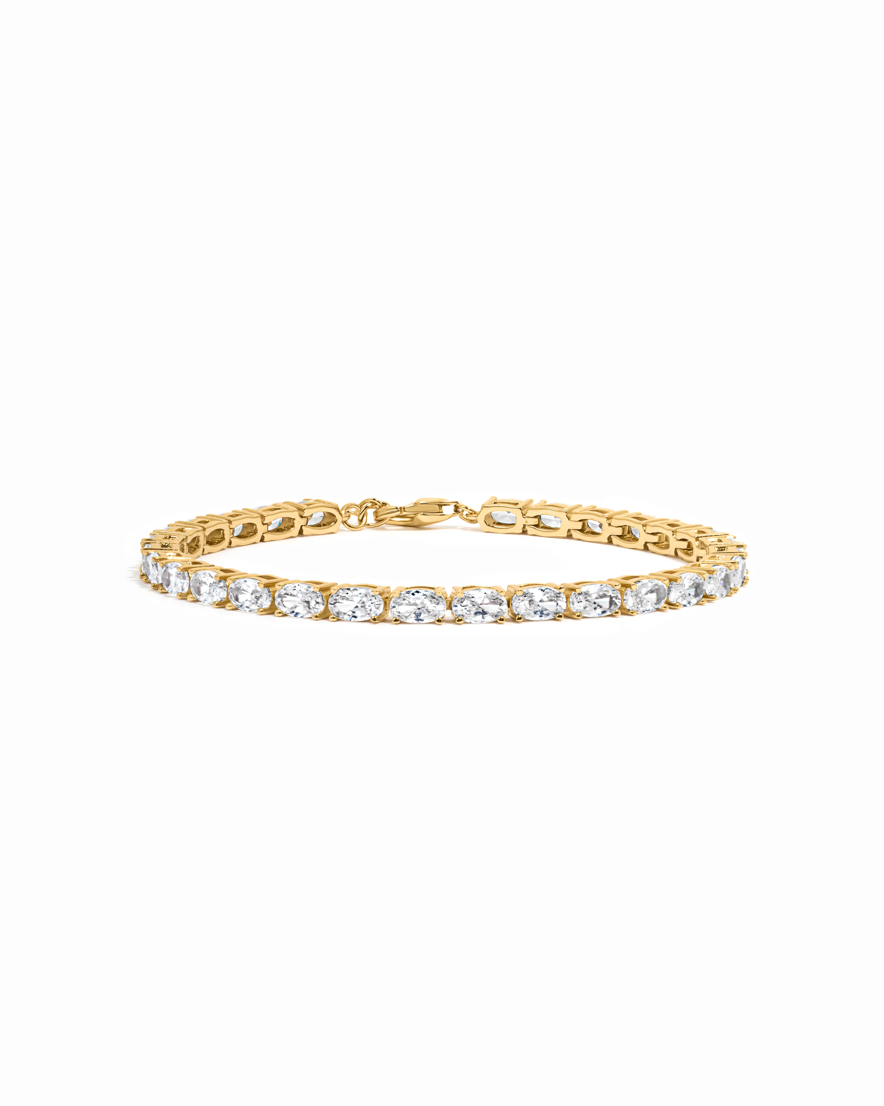 Image of Oval Stone Tennis Bracelet