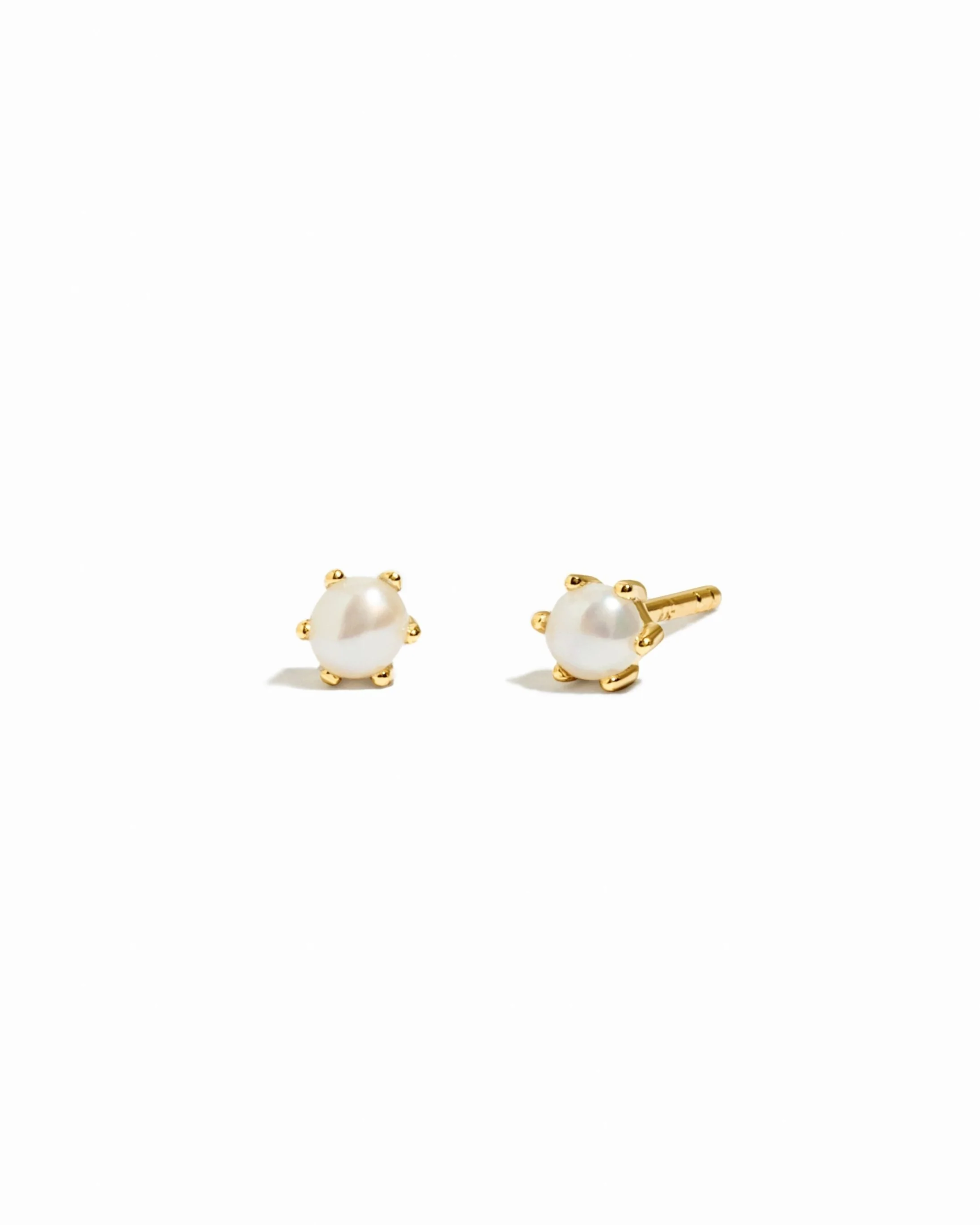 Image of Dainty Pearl Stud Earrings