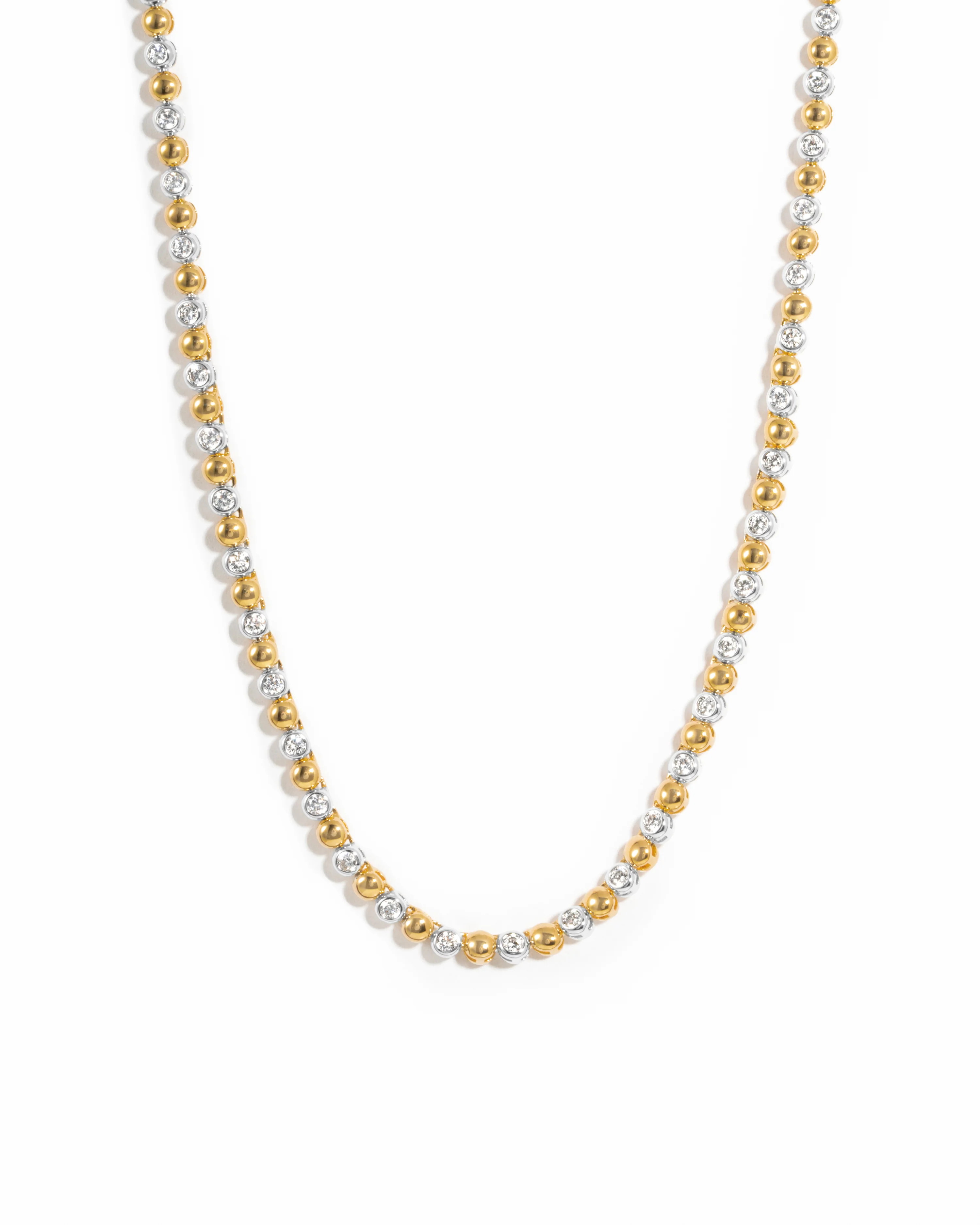Image of Mixed Metal Tennis Necklace