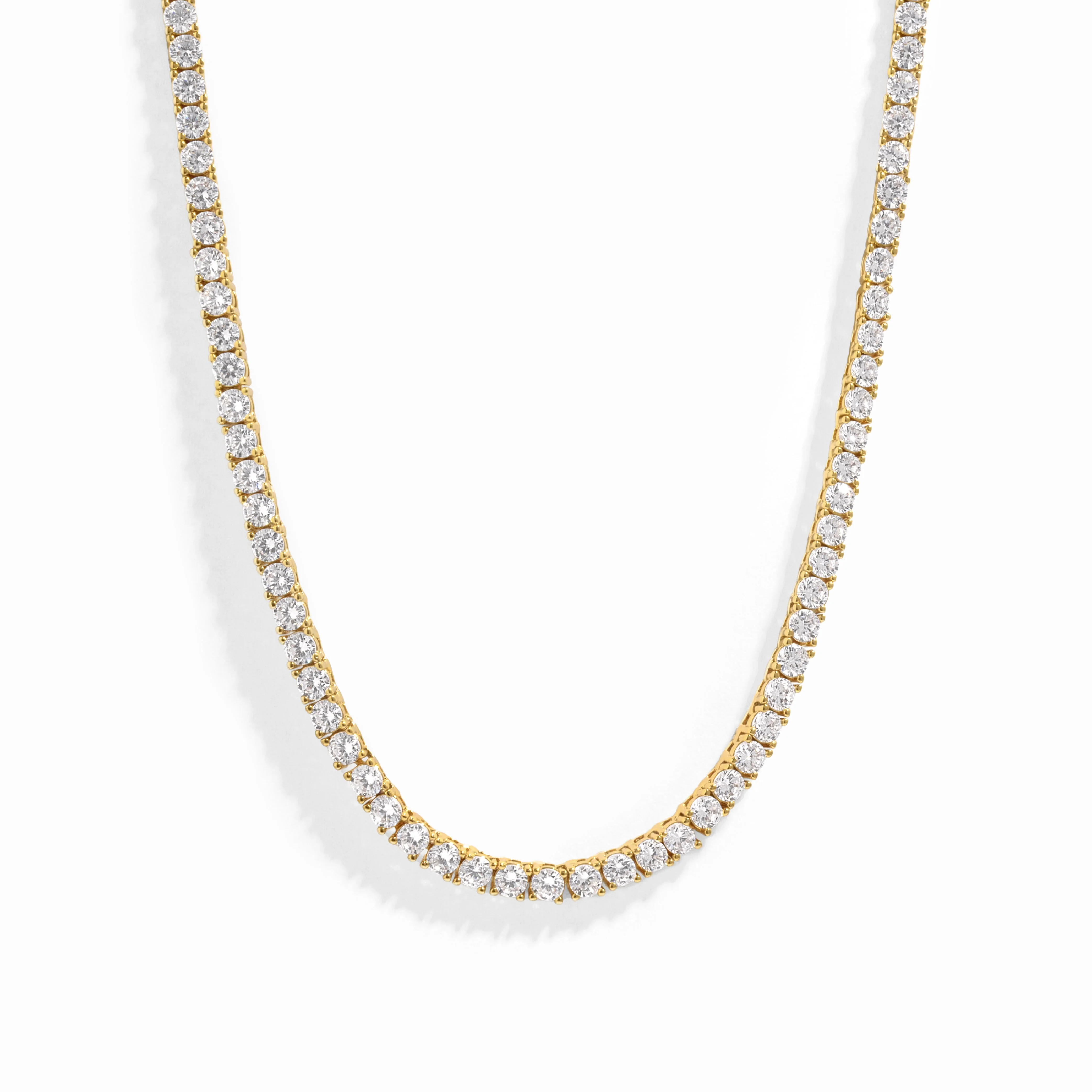 Image of 3mm Diamond Tennis Necklace