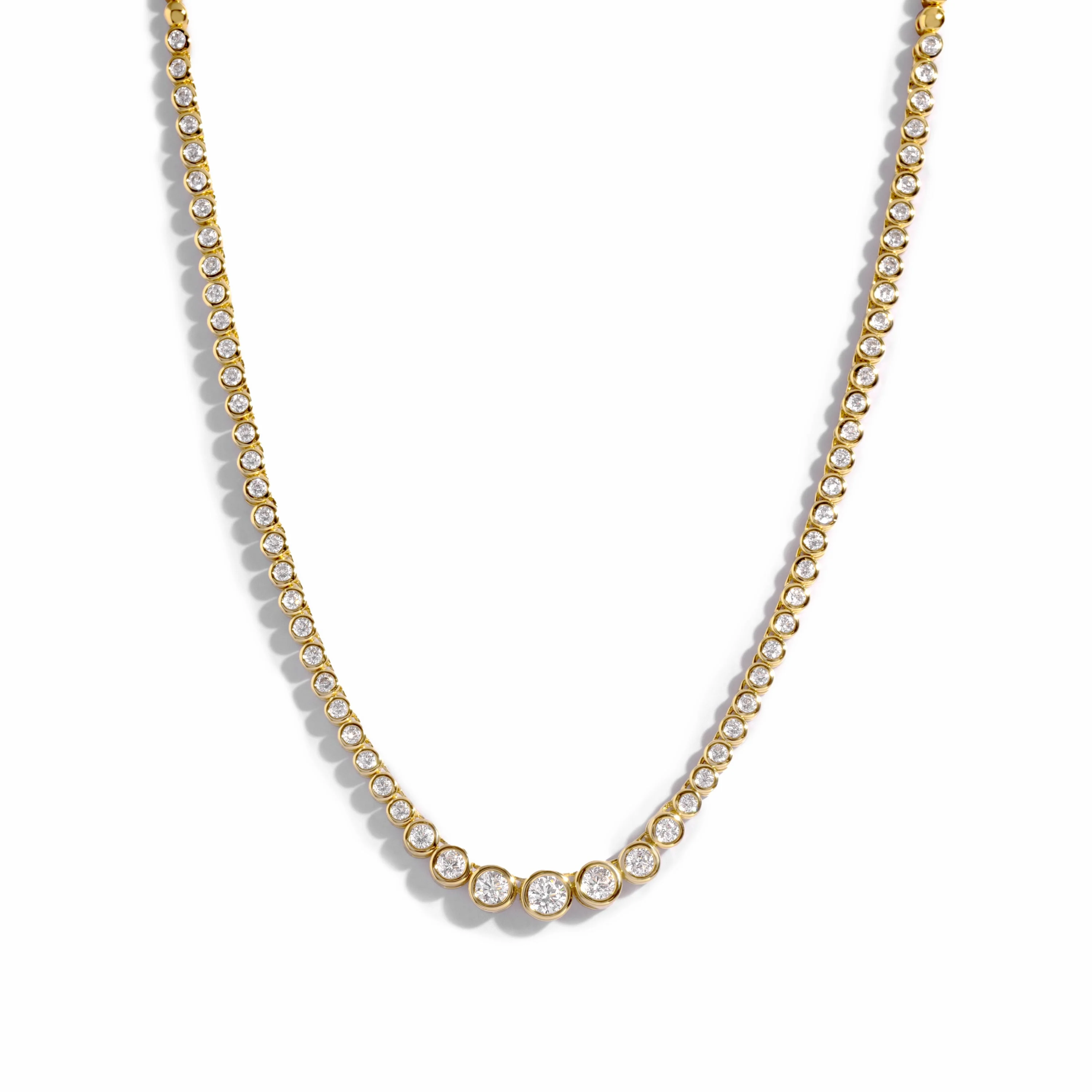 Image of Gradient Bezel Tennis Necklace