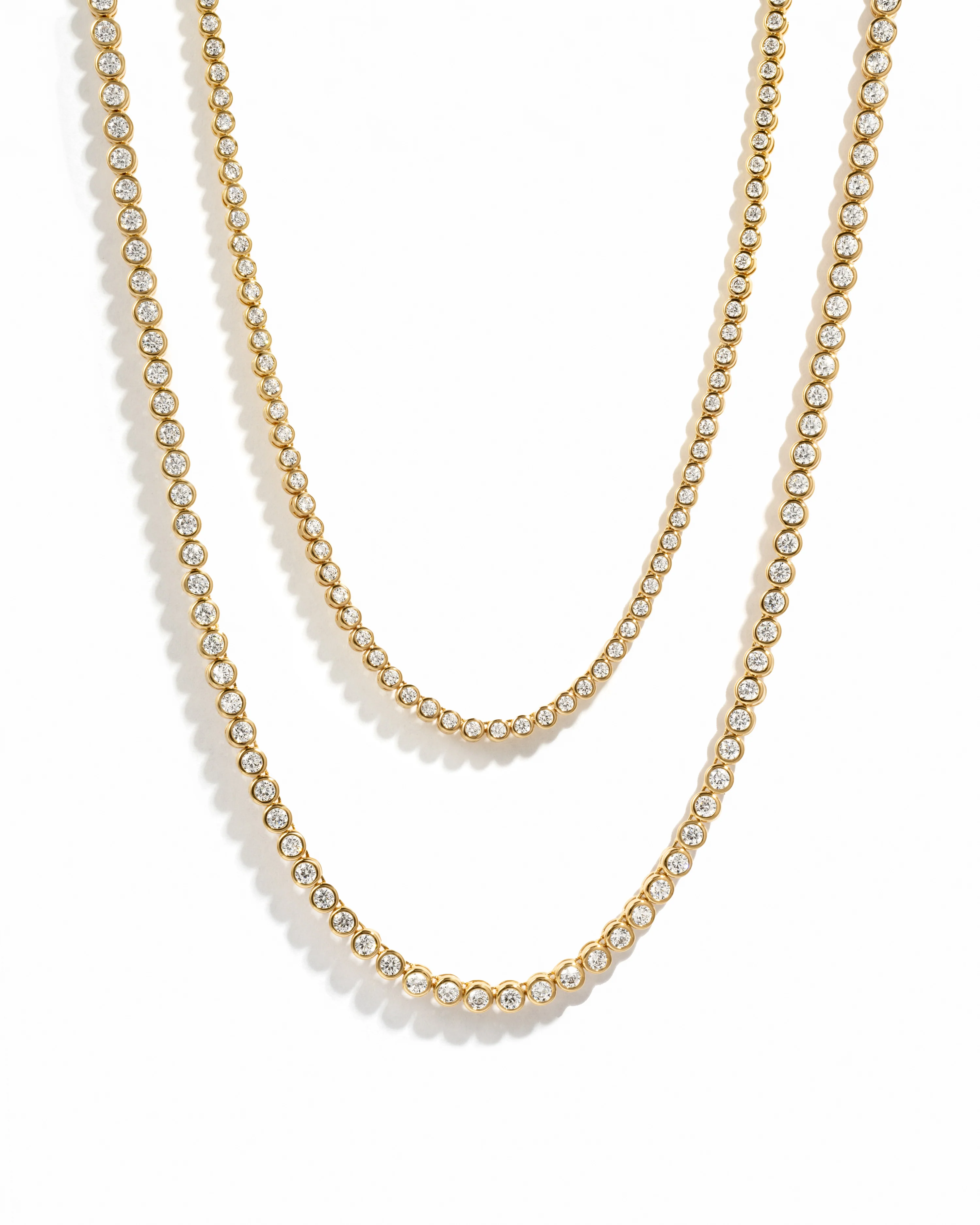 Image of Round Bezel Tennis Necklace