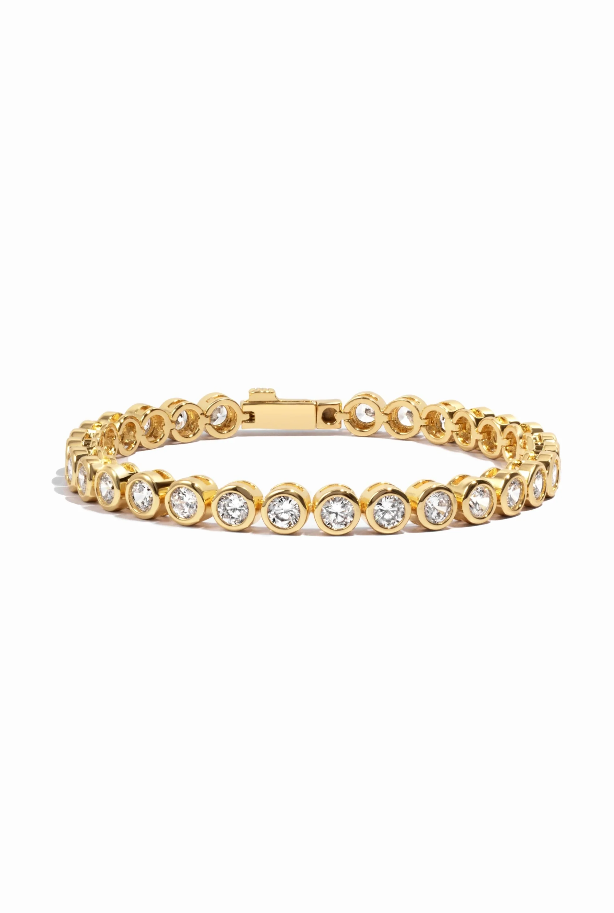 Image of Round Bezel Tennis Bracelet