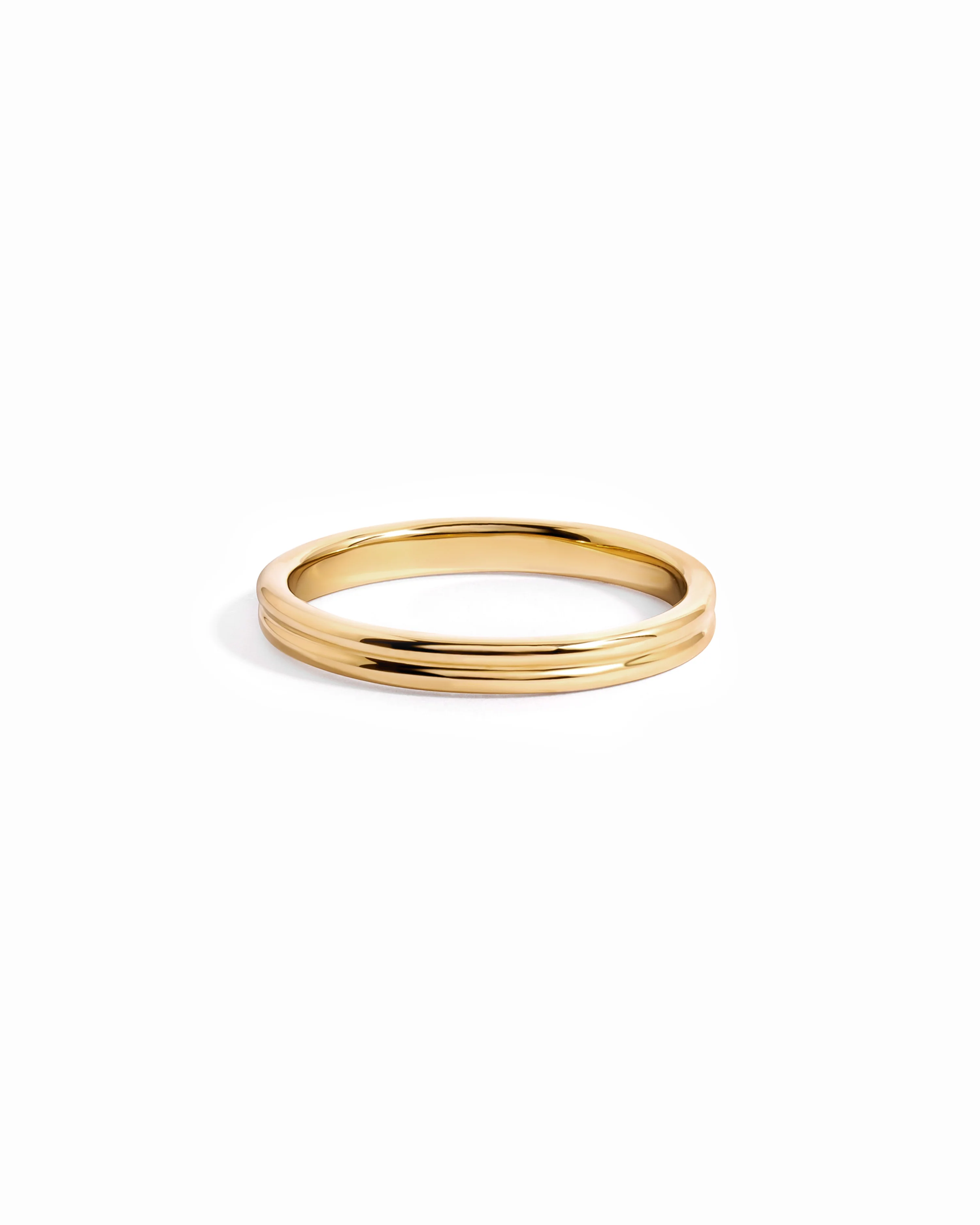 Image of 14K Solid Gold Double Band Ring