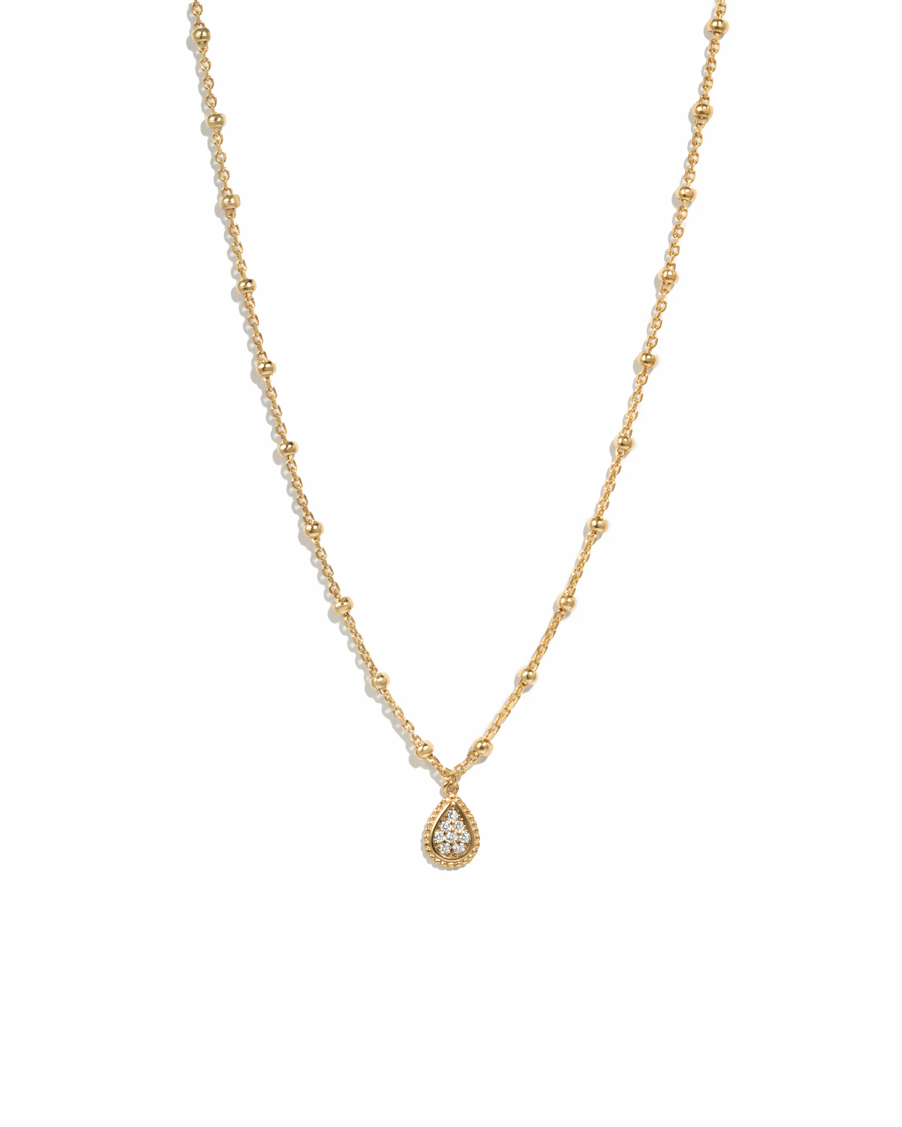 Image of Beaded Tear Drop Necklace