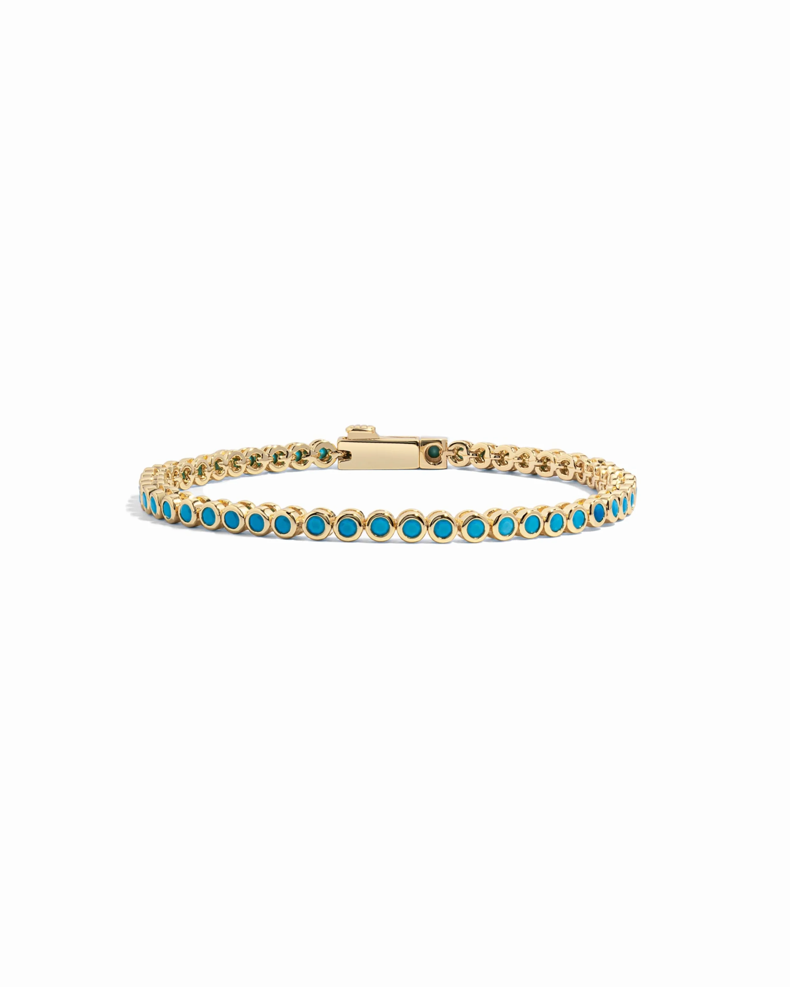 Image of Turquoise Bezel Tennis Bracelet