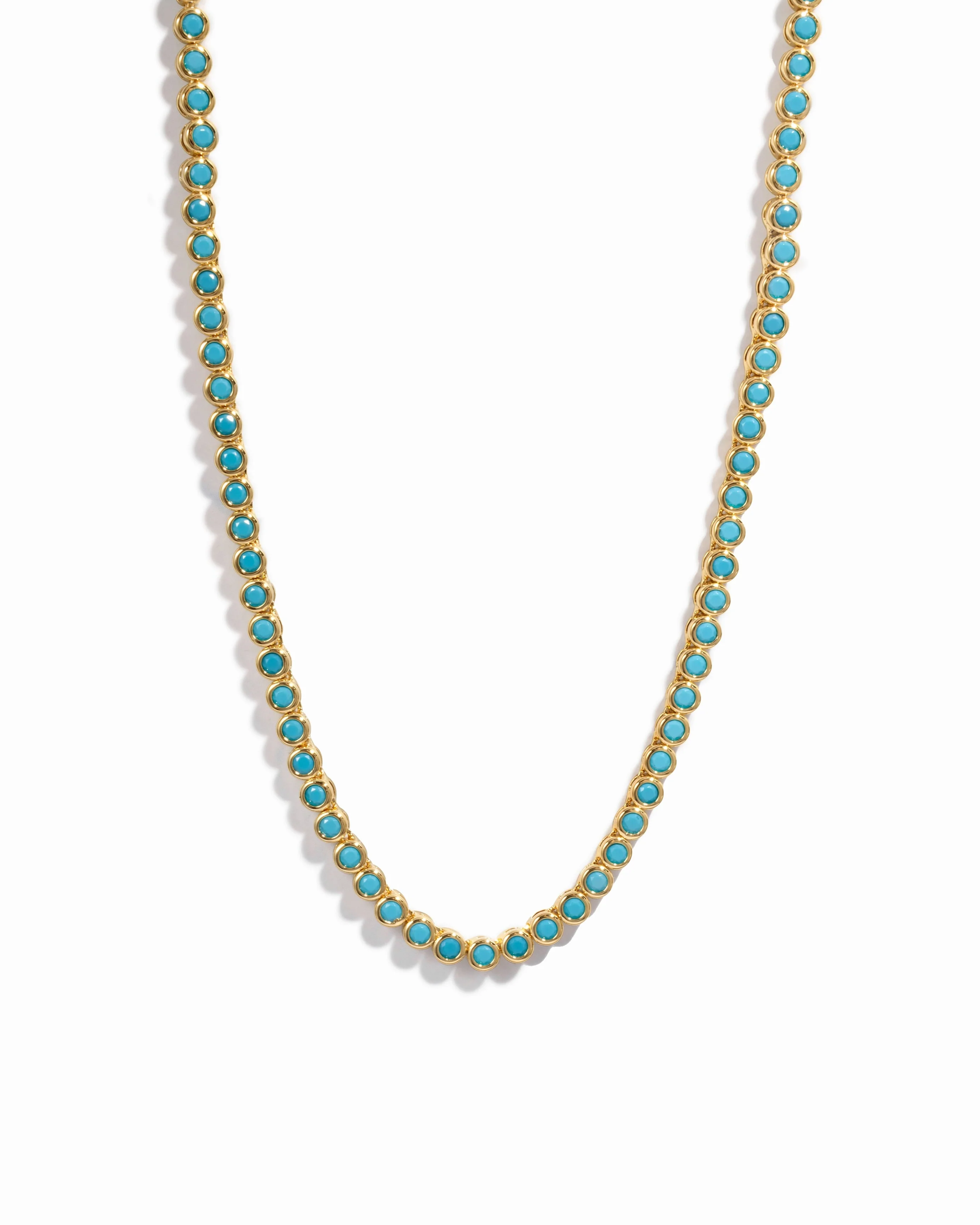 Image of Round Turquoise Tennis Necklace