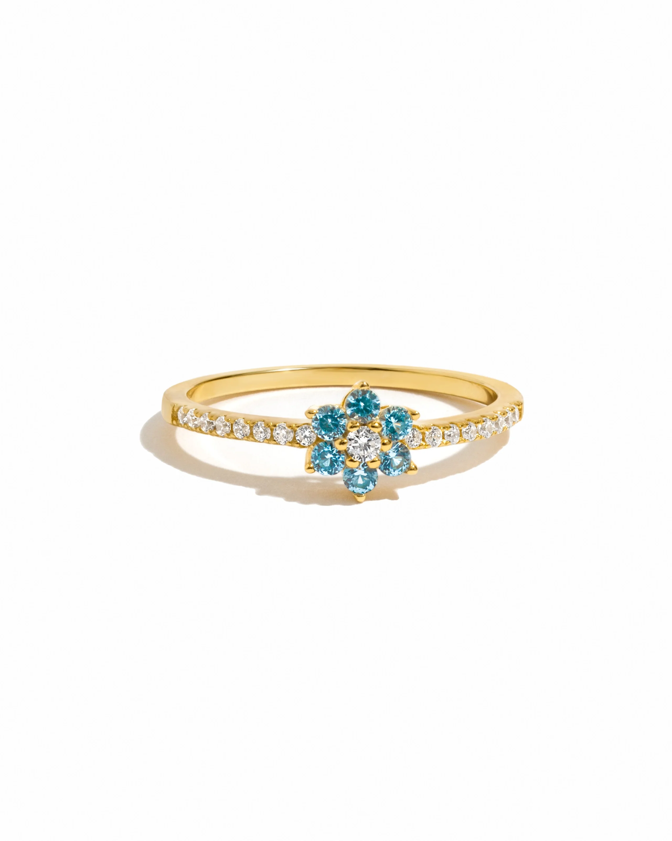 Image of Aquamarine Flower Ring