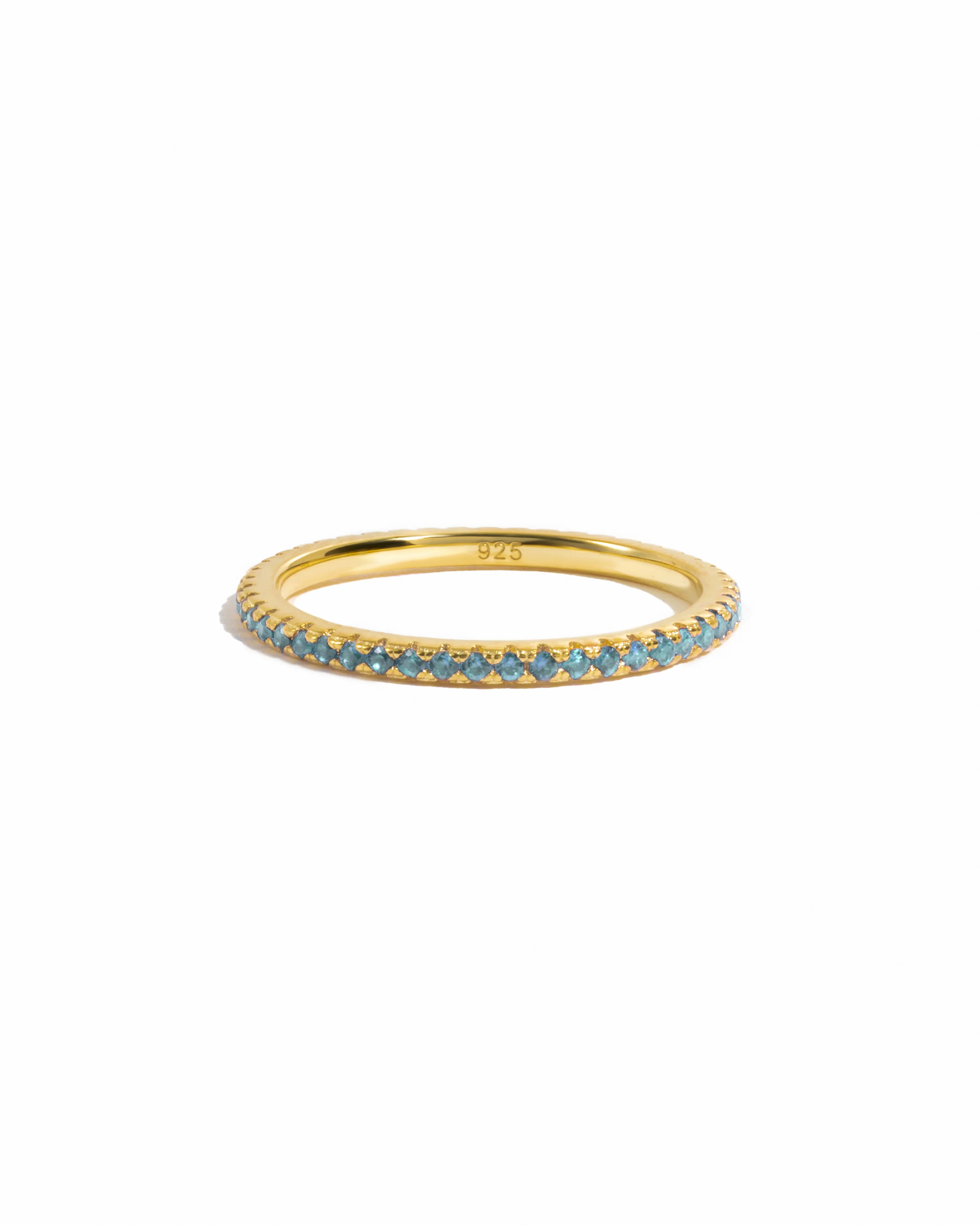Image of Aquamarine Birthstone Eternity Ring