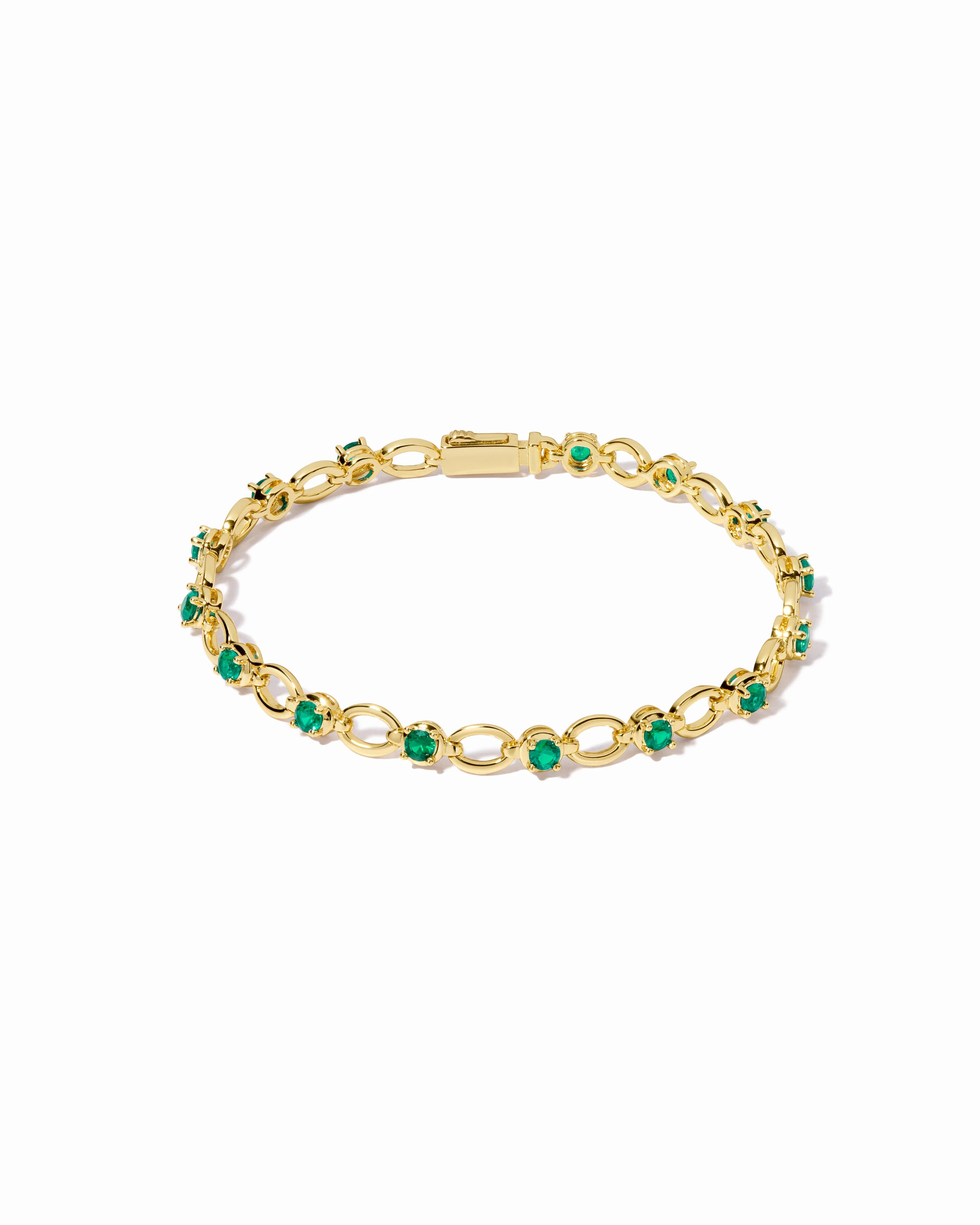 Image of Emerald Lilly Tennis Bracelet