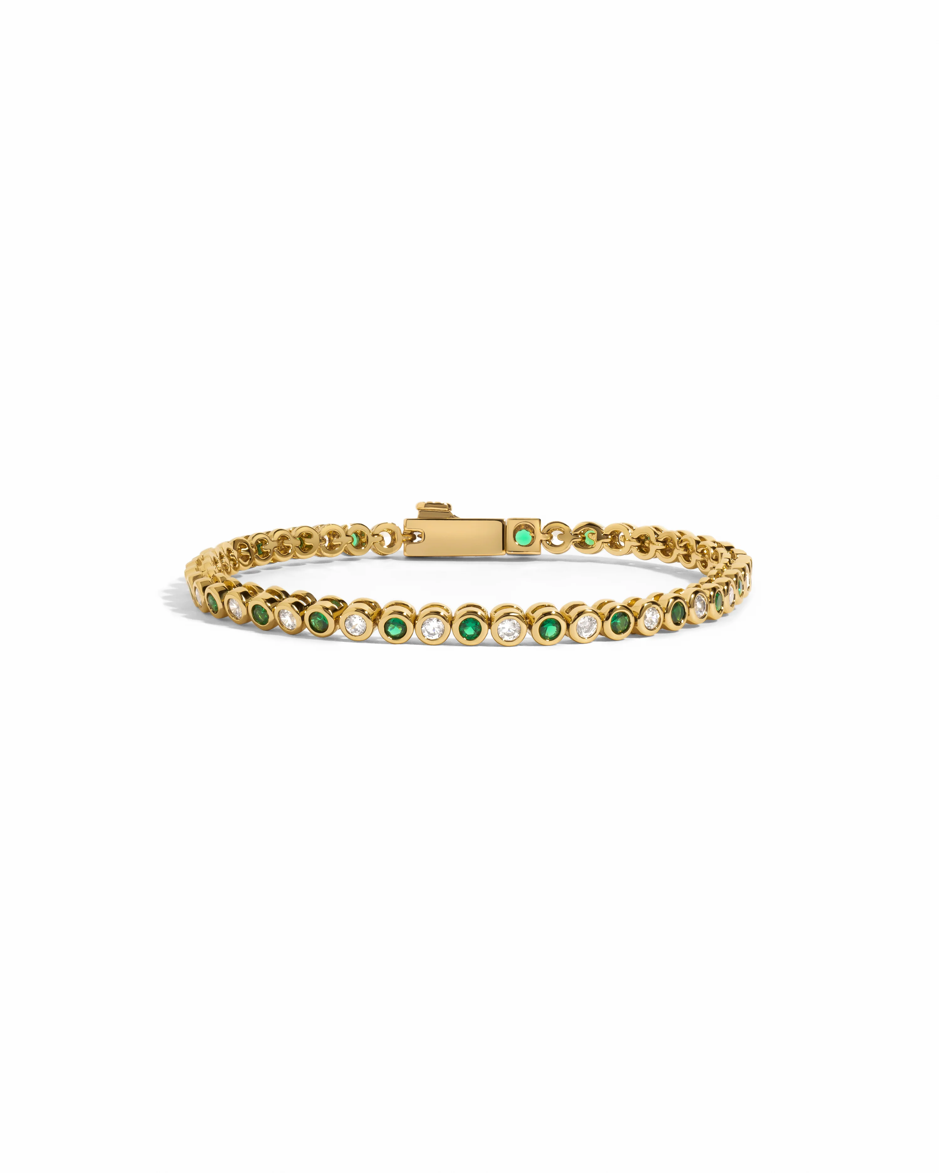 Image of Charlie Emerald & CZ Tennis Bracelet