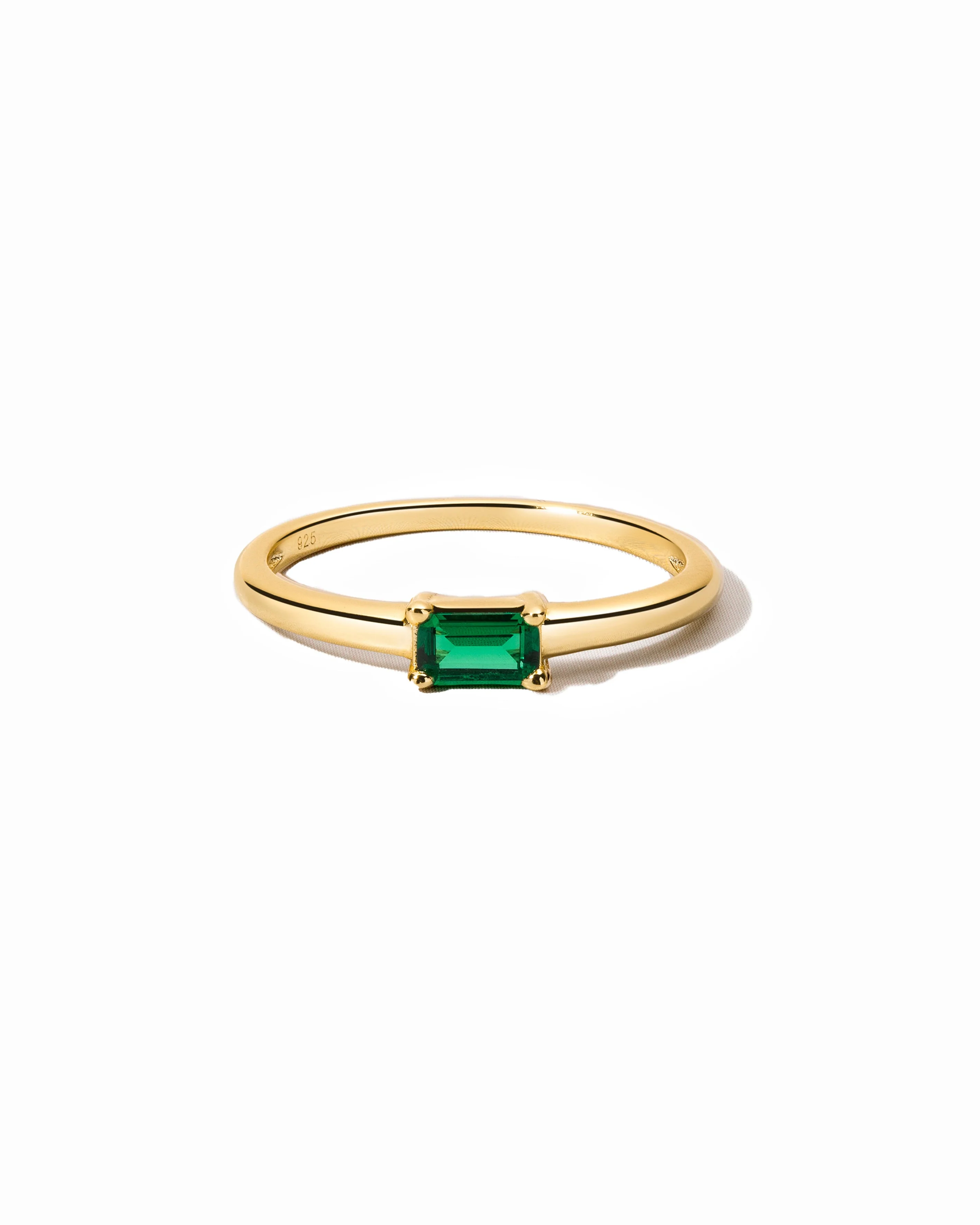Image of Emerald Lori Baguette Ring