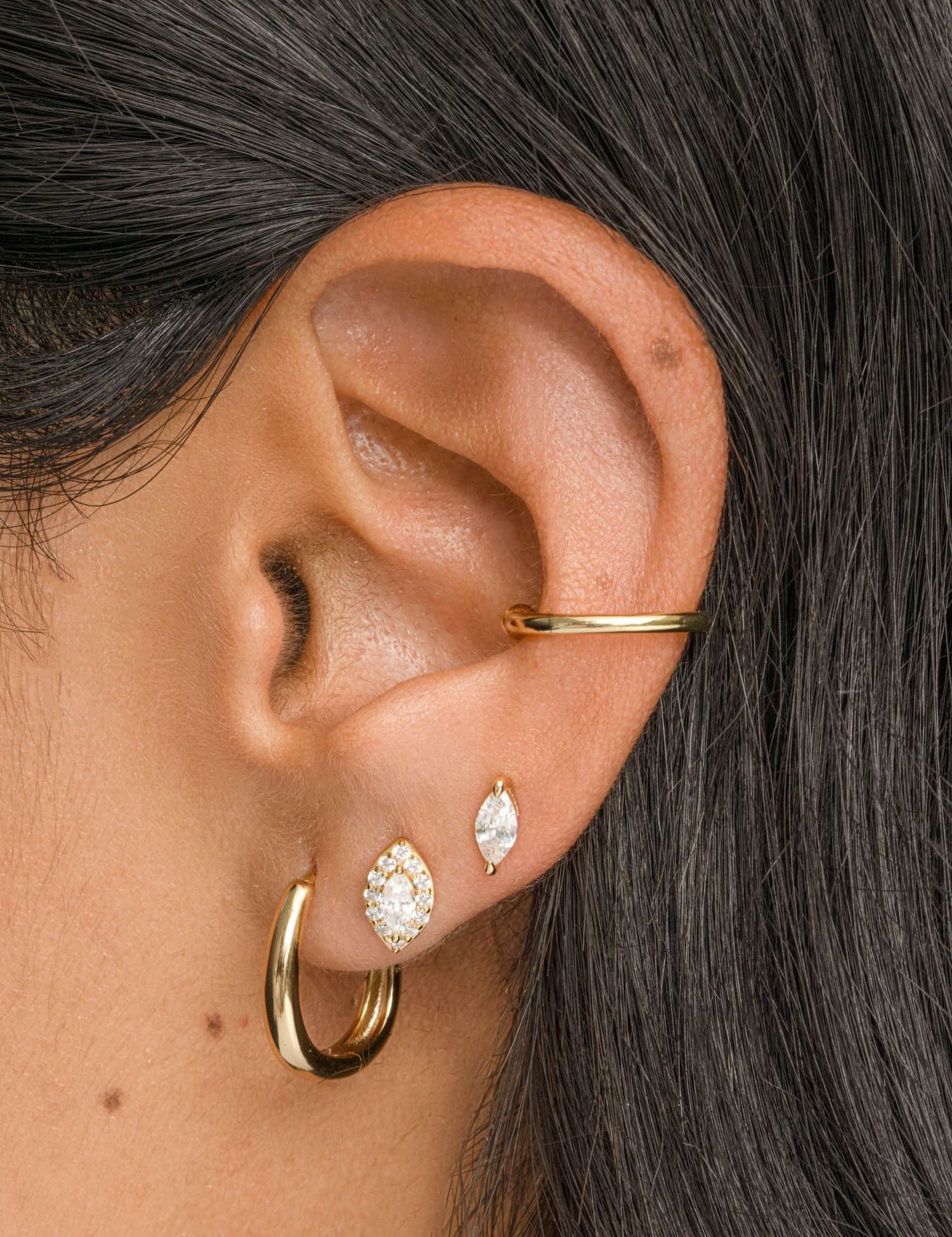 marquise studs