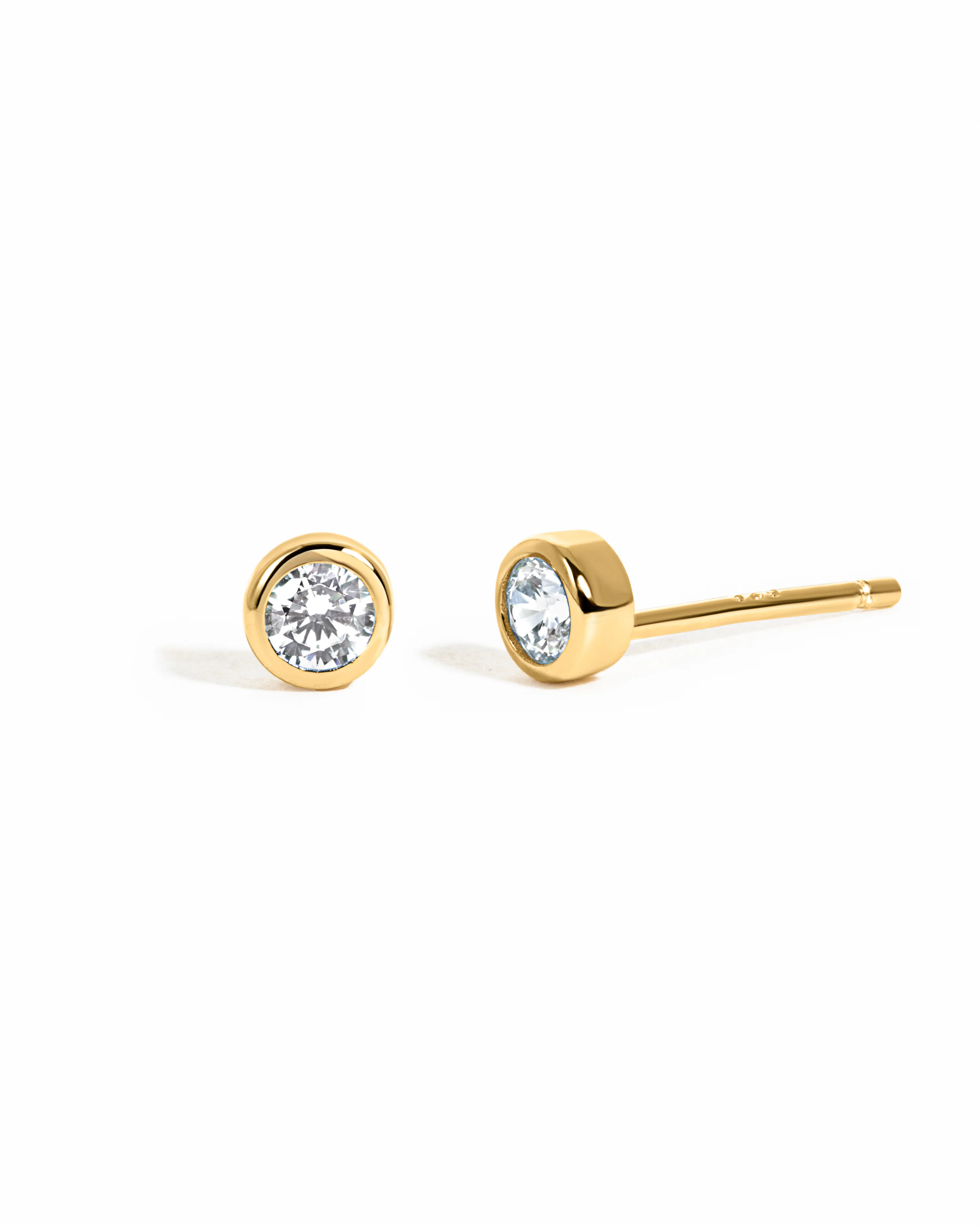 Image of Bezel Stud Earrings