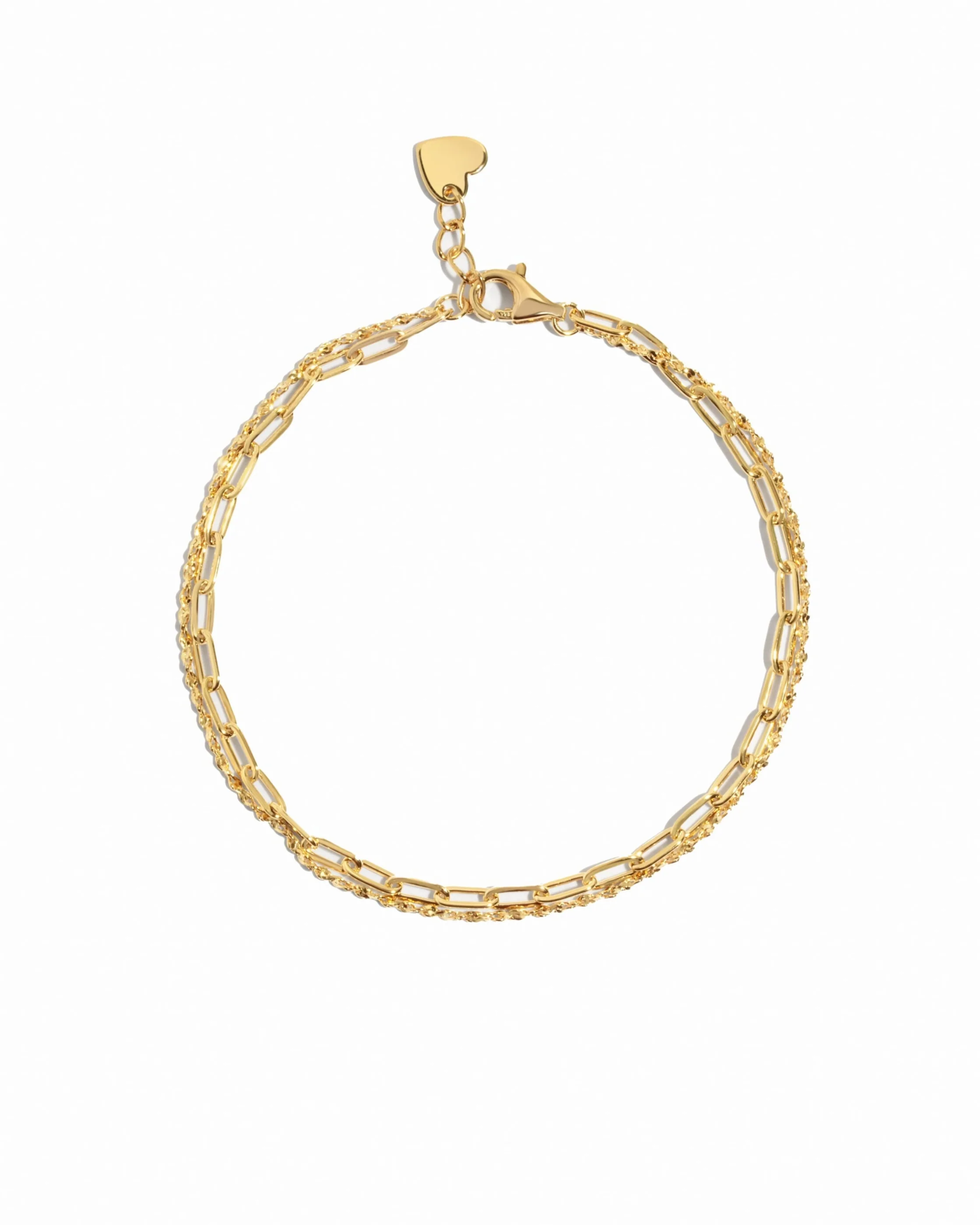 Image of Paperclip & Chain Bracelet Set