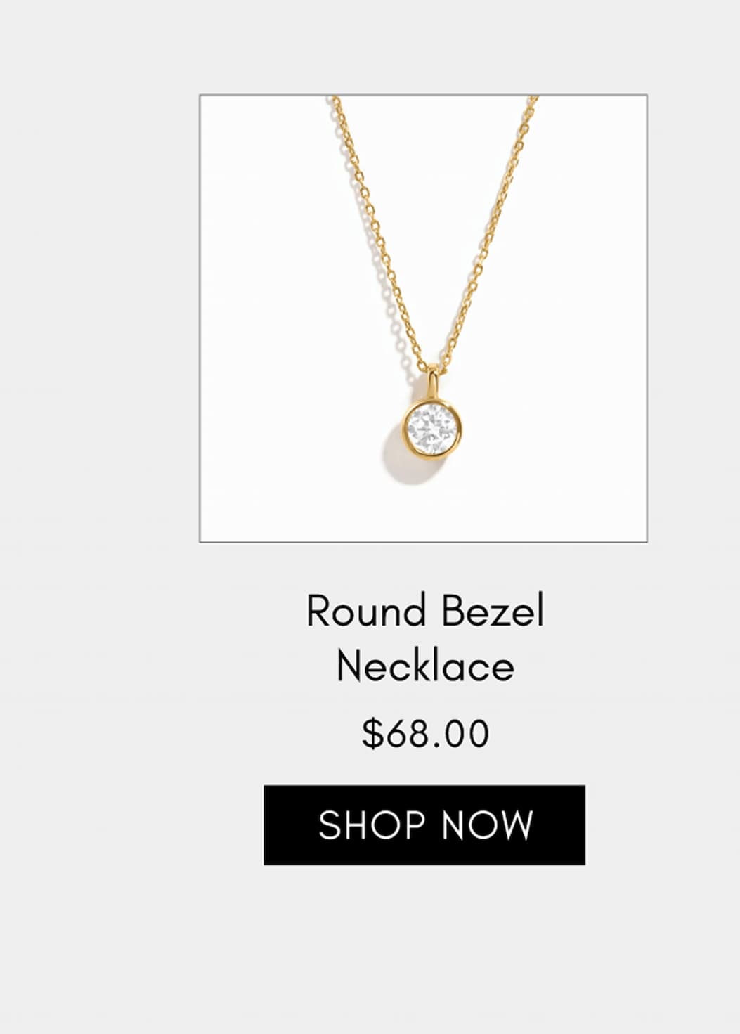 Round Bezel Necklace [SHOP NOW]