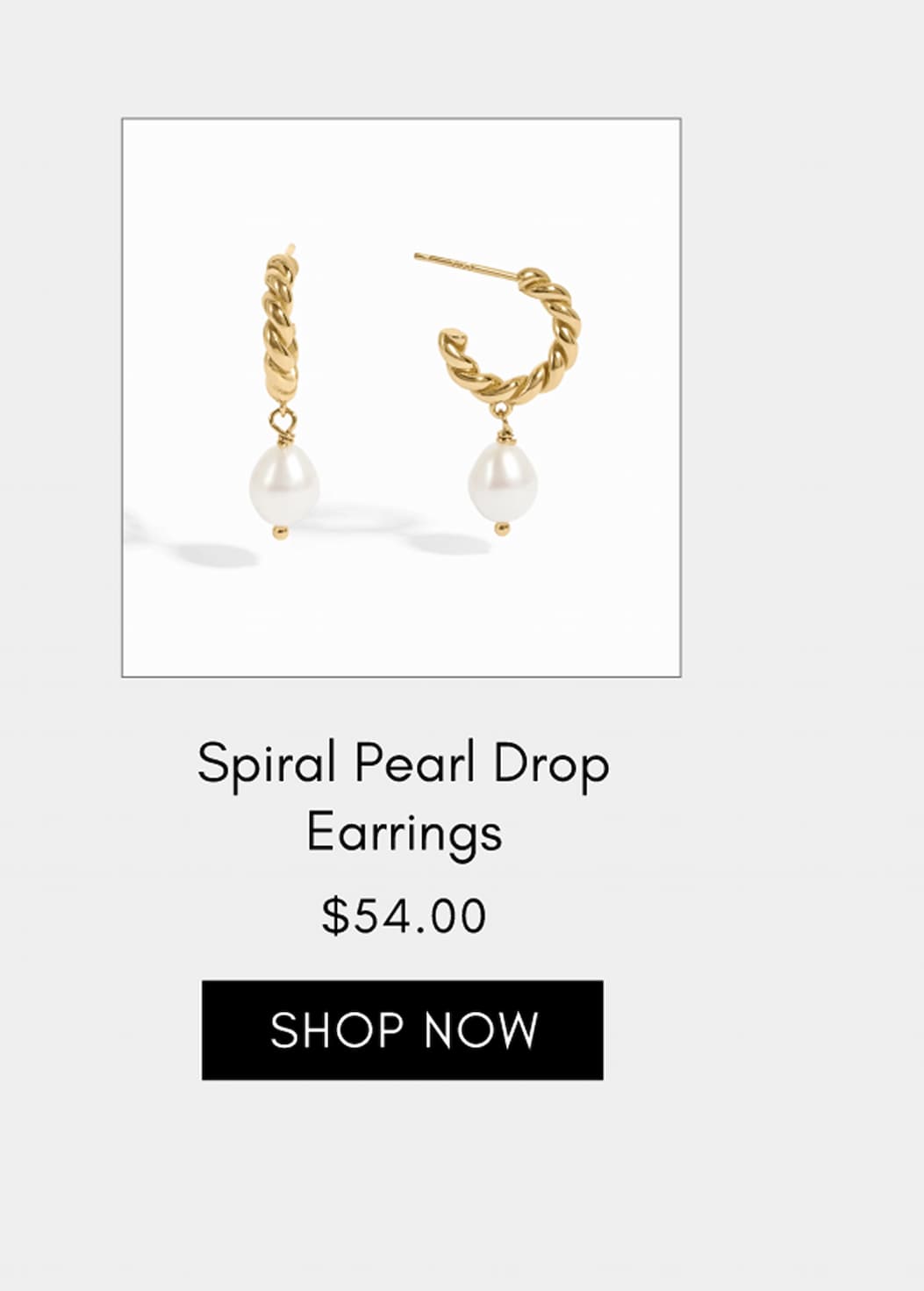 Spiral Pearl Drop Earrings [SHOP NOW]