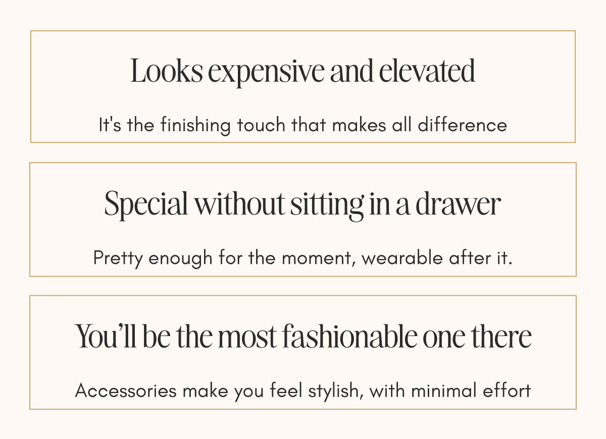 hree reasons to wear Sami Jewels: looks expensive and elevated, special without sitting in a drawer, and you'll be the most fashionable one there.