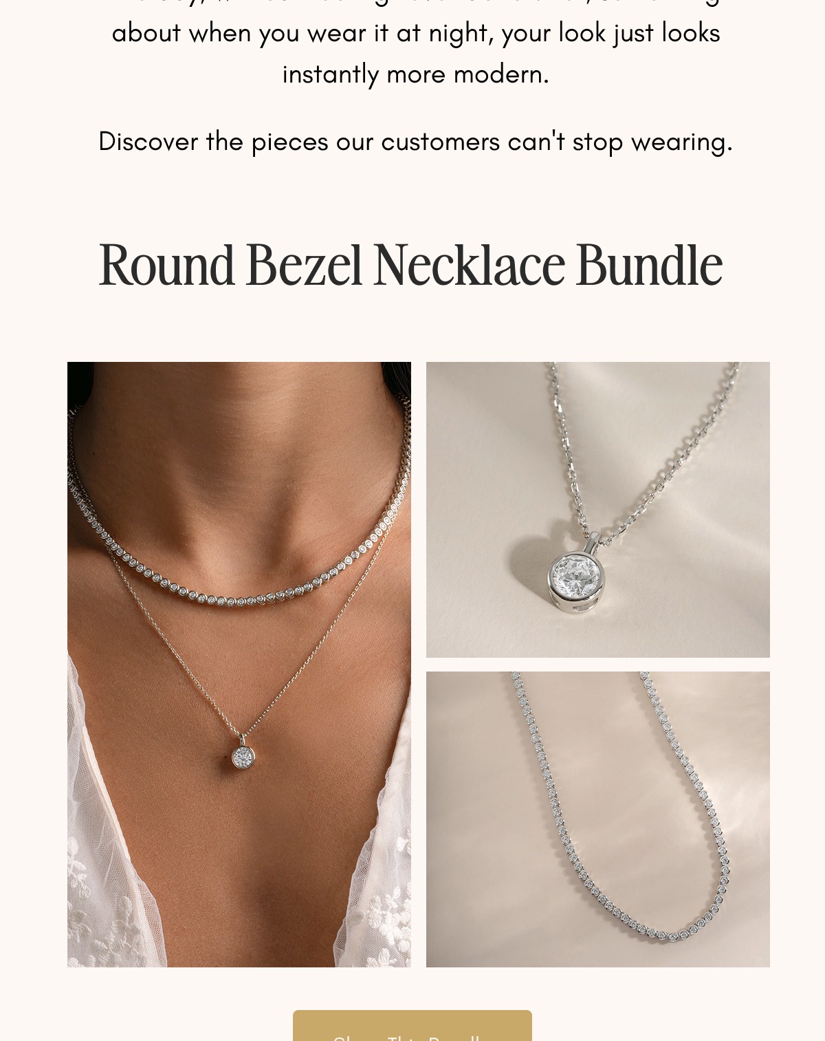 Sami Jewels Round Bezel Necklace Bundle product showcase.