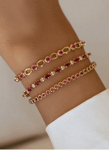 Ruby Tennis Bracelets. Shop Now