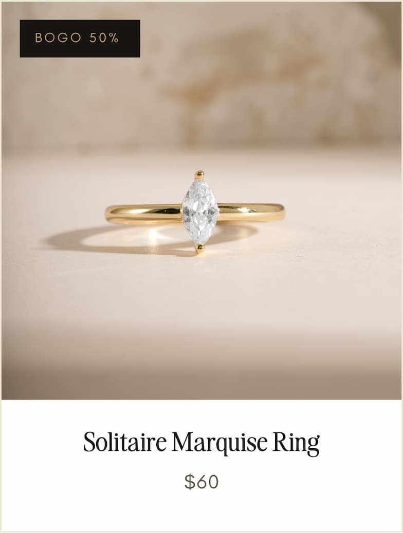 Solitaire Marquise Ring, BOGO 50% off, $60