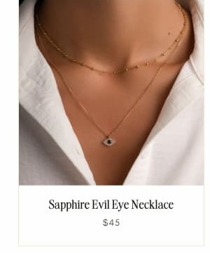 Sapphire Evil Eye Necklace