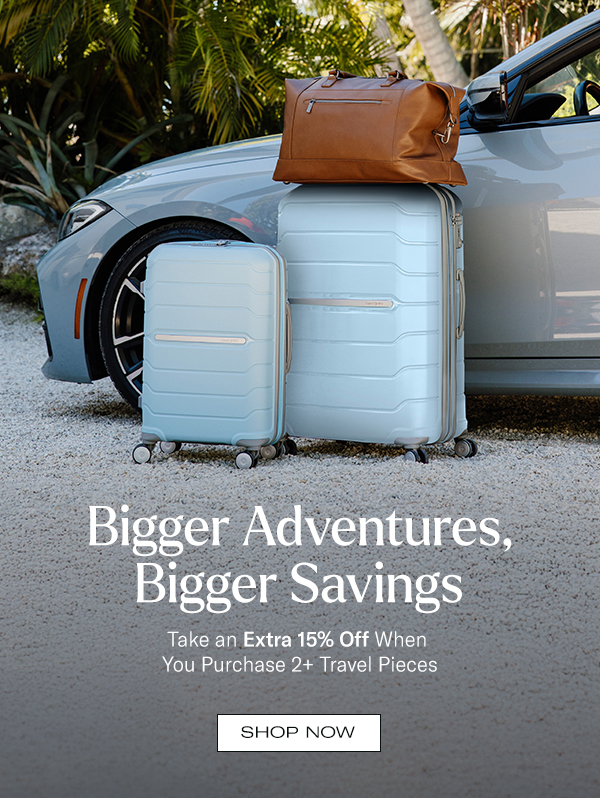 Take 15% off when you Purchase 2+ Travel Pieces