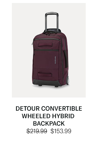 Detour Convertible Wheeled Hybrid Backpack