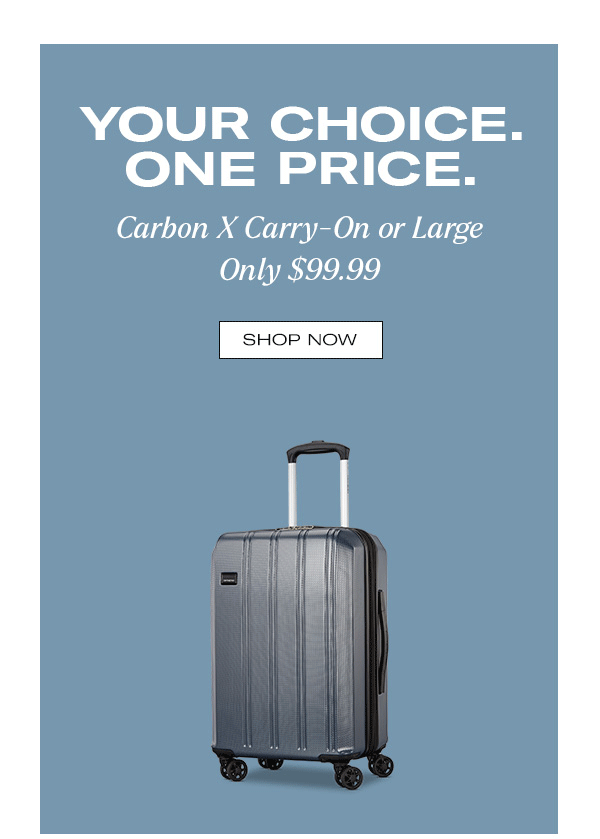 Carbon X Carry-On or Large Only $99.99