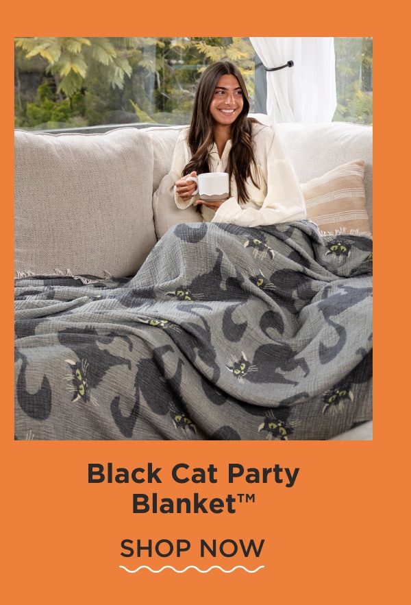 Black Cat Party Blanket | Shop Now