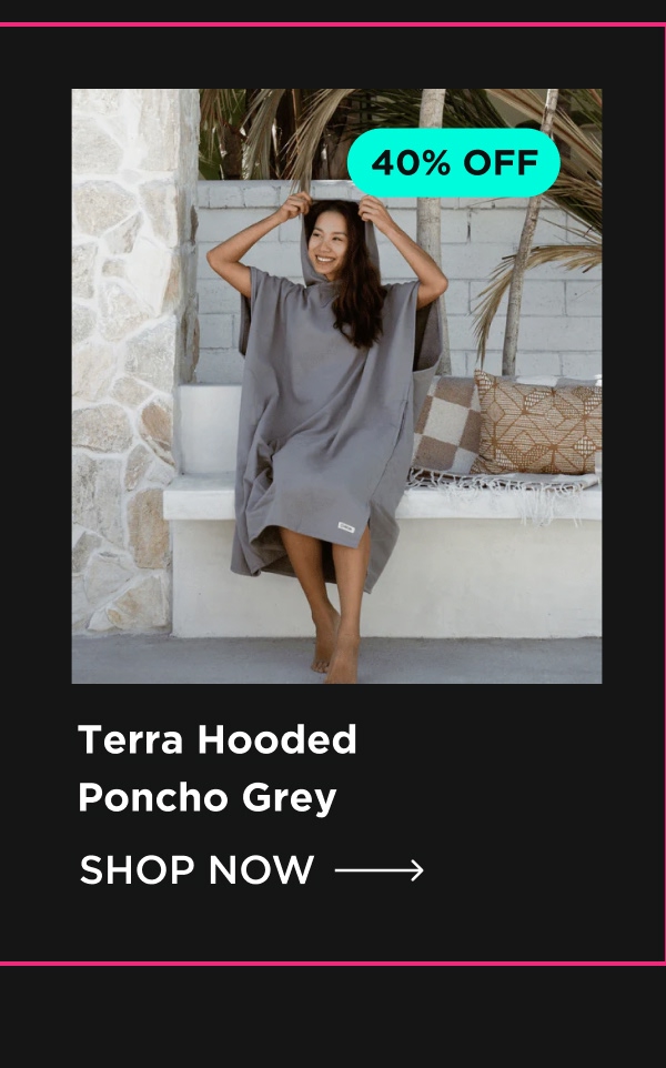 Terra Hooded Poncho Grey | Shop Now