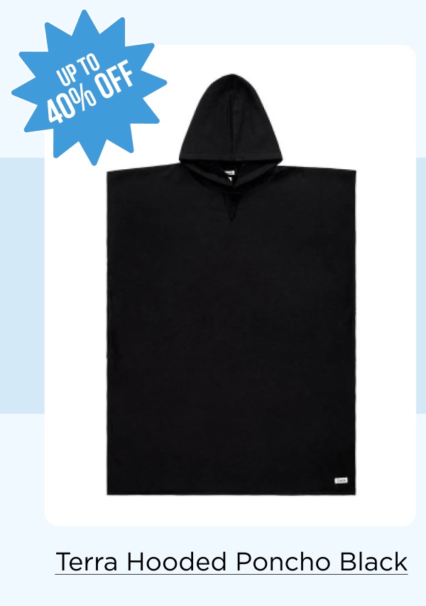 UP TO 40% OFF  Terra Hooded Poncho Black