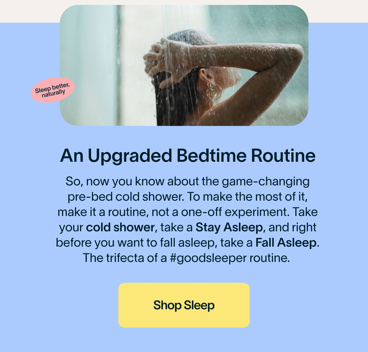 An upgraded bedtime routine