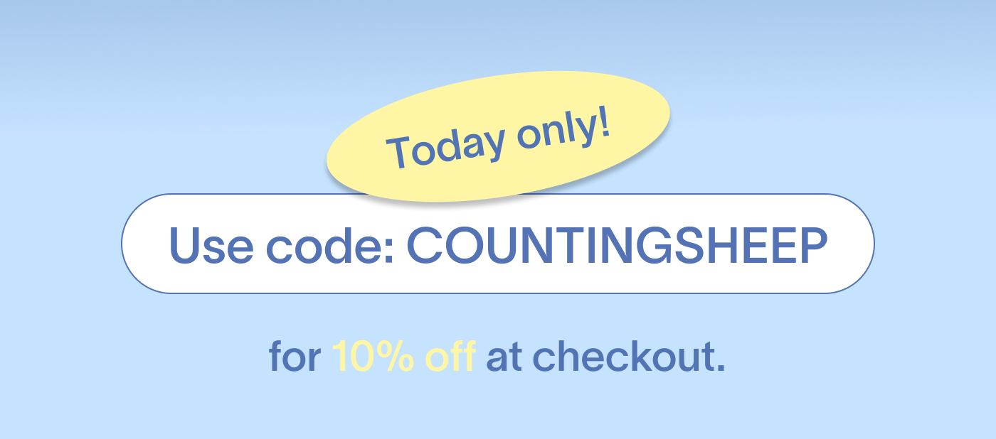Use countingsheep for 10% off at checkout