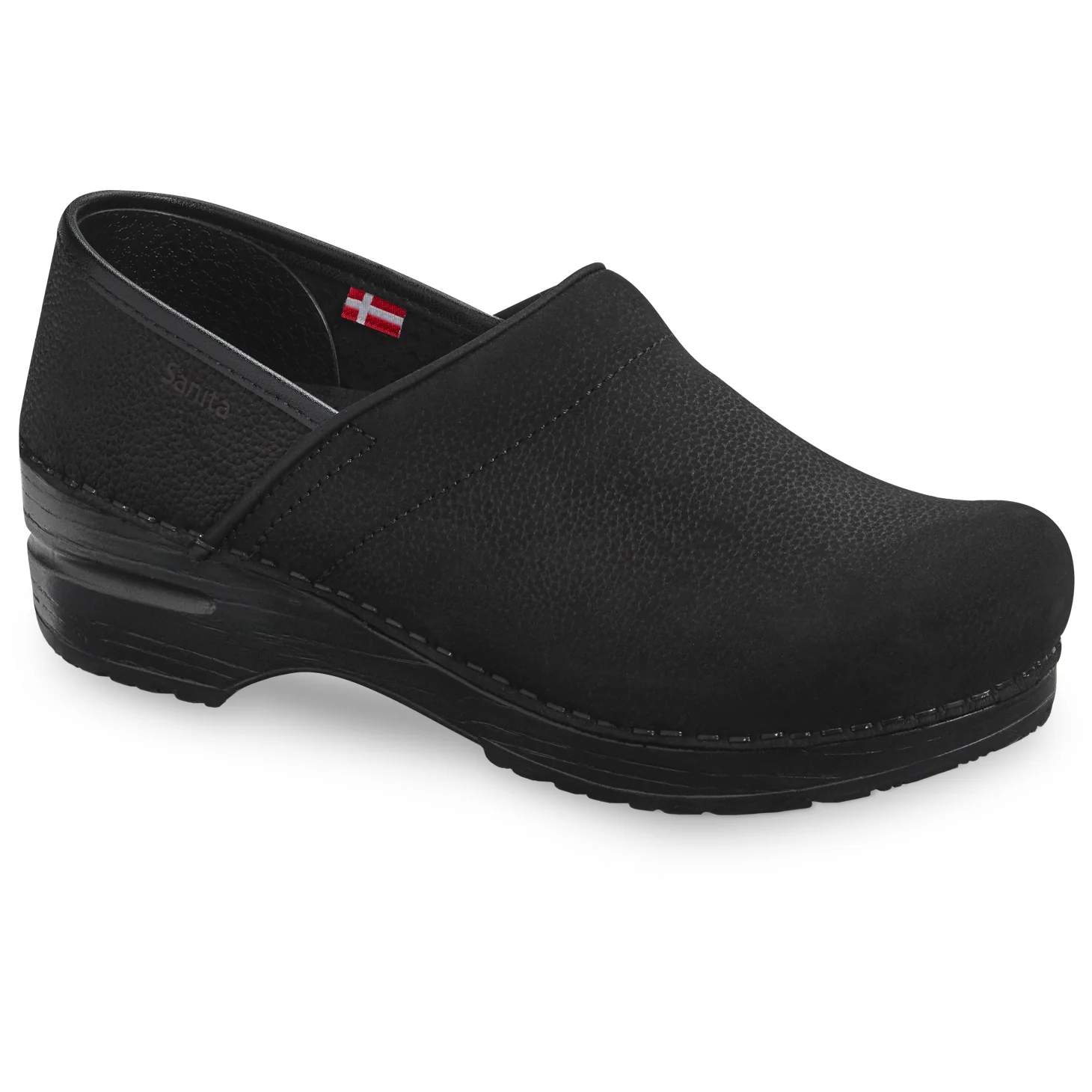 Image of Pro. Textured Oil Men's Clog in Black Wide