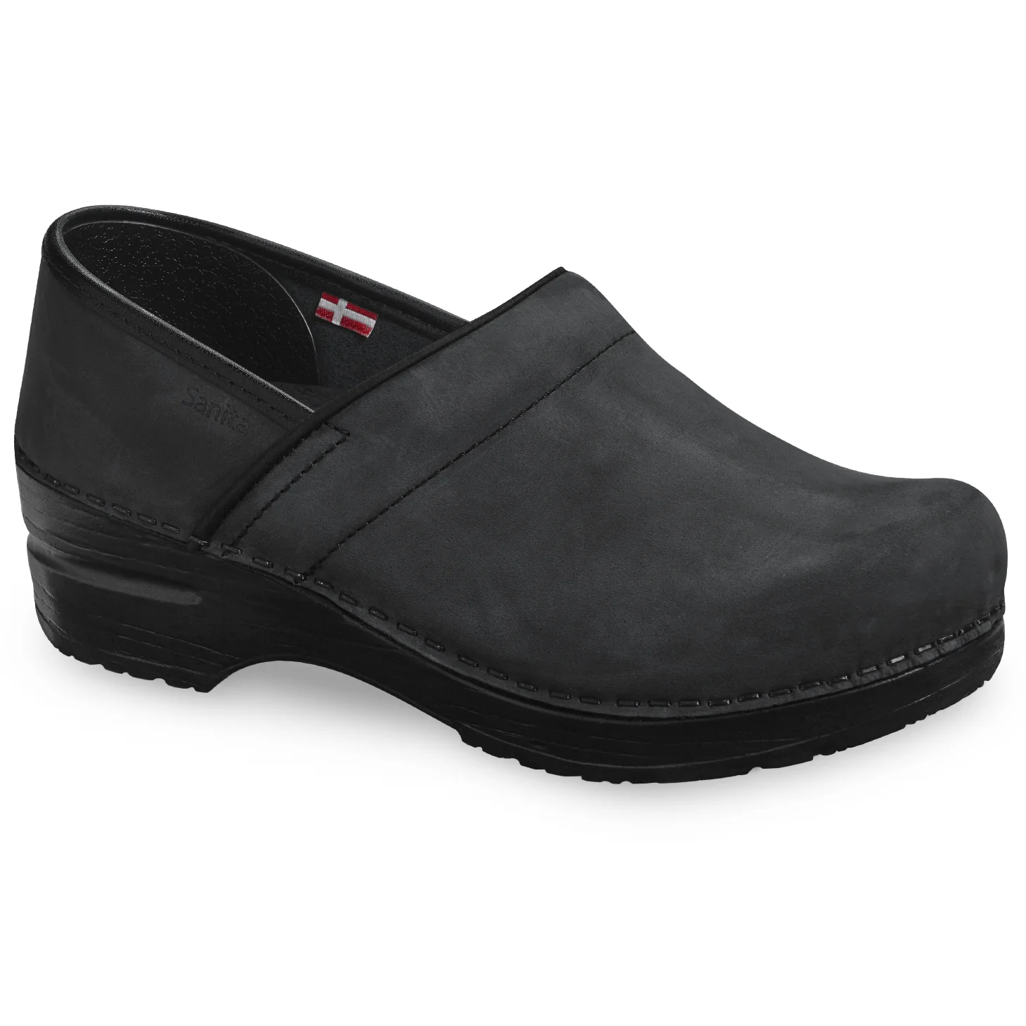 Image of Pro. Oiled Leather Women's Clog in Black