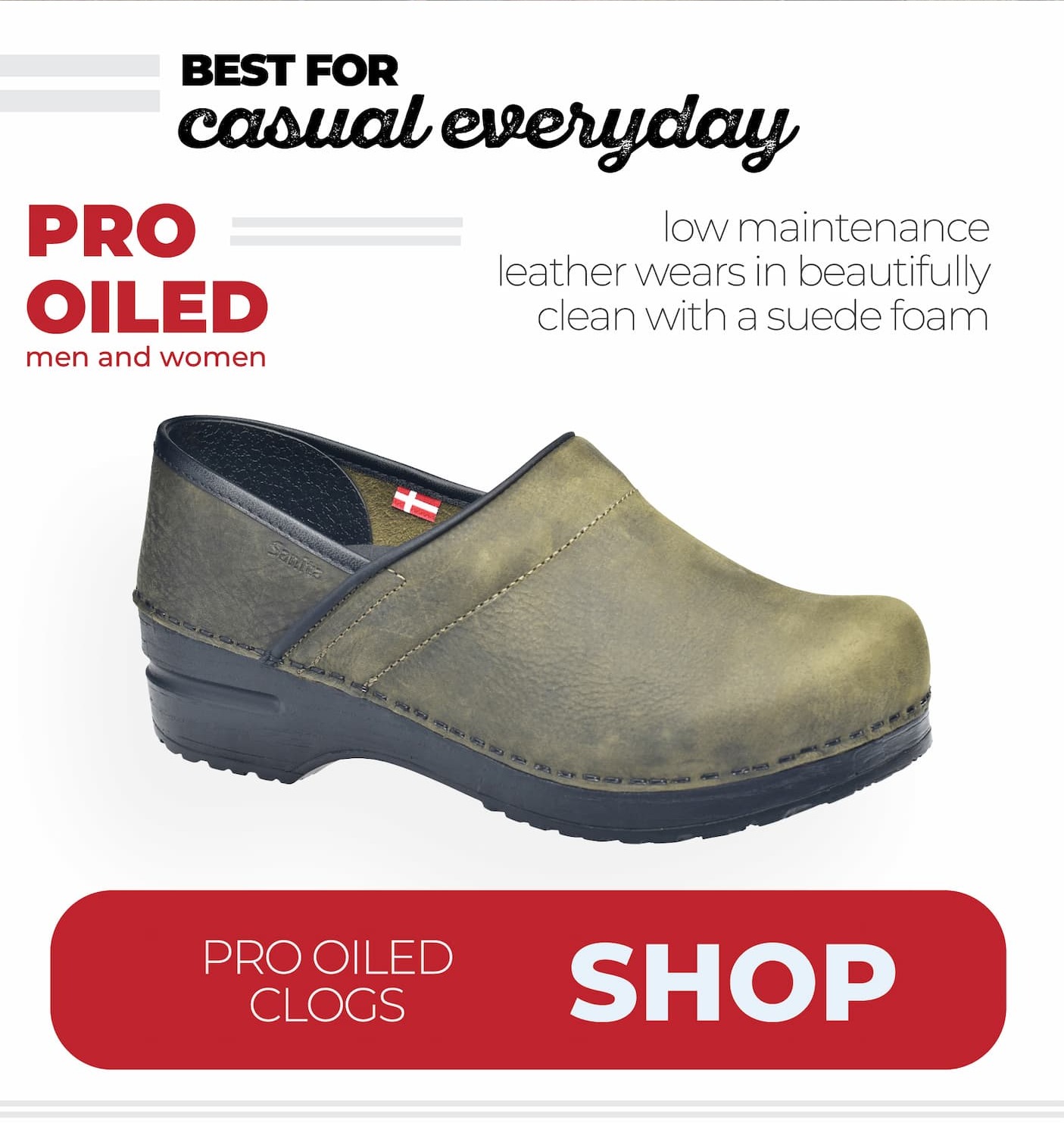  Sanita - Pro Oiled Clogs