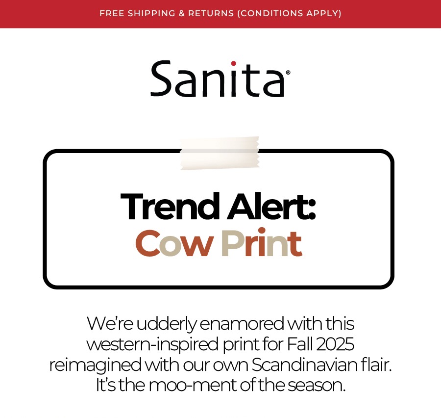 Sanita - The Original Danish Clog - Cow Print Trend