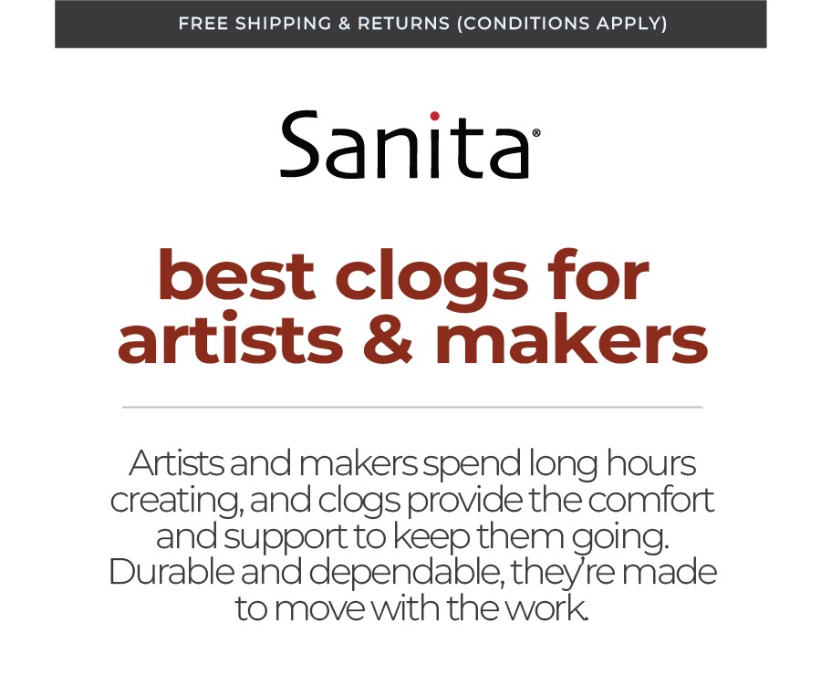 Shop clogs for creatives from Sanita