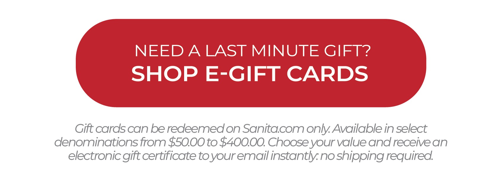 Sanita - The Original Danish Clog - E-Gift Cards
