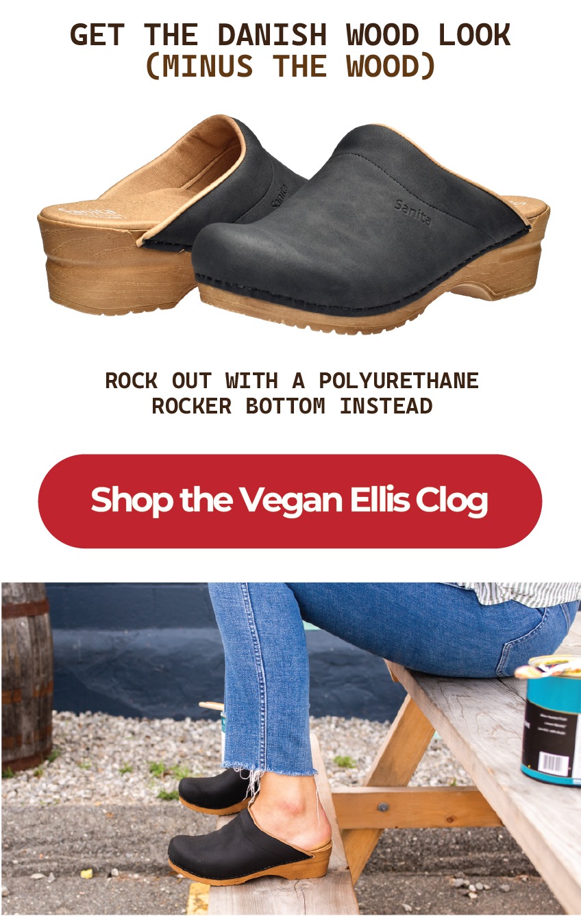 Vegan Ellis Clog in Black - Shop Open Back Mule